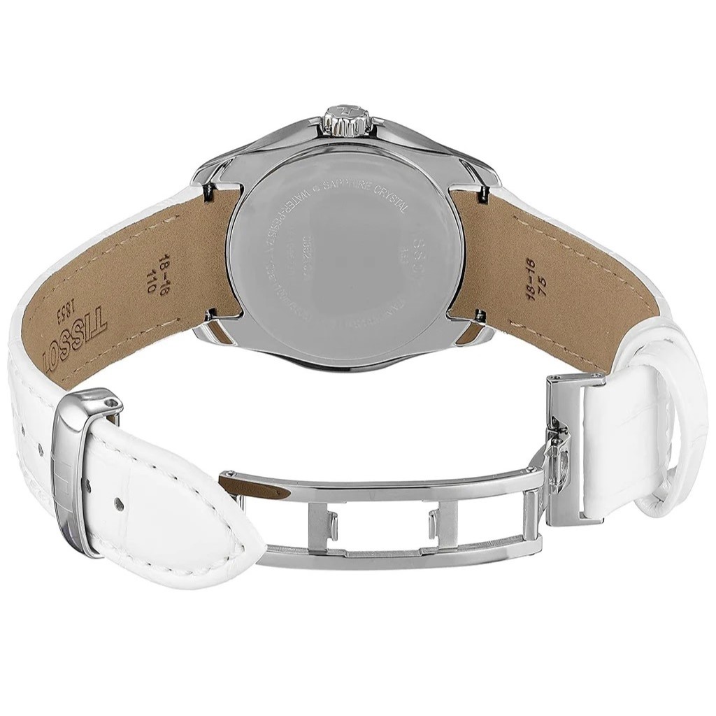 Đồng hồ nữ Tissot T-Classic Couturier White Leather Quartz Ladies T035.210.16.011.00 9