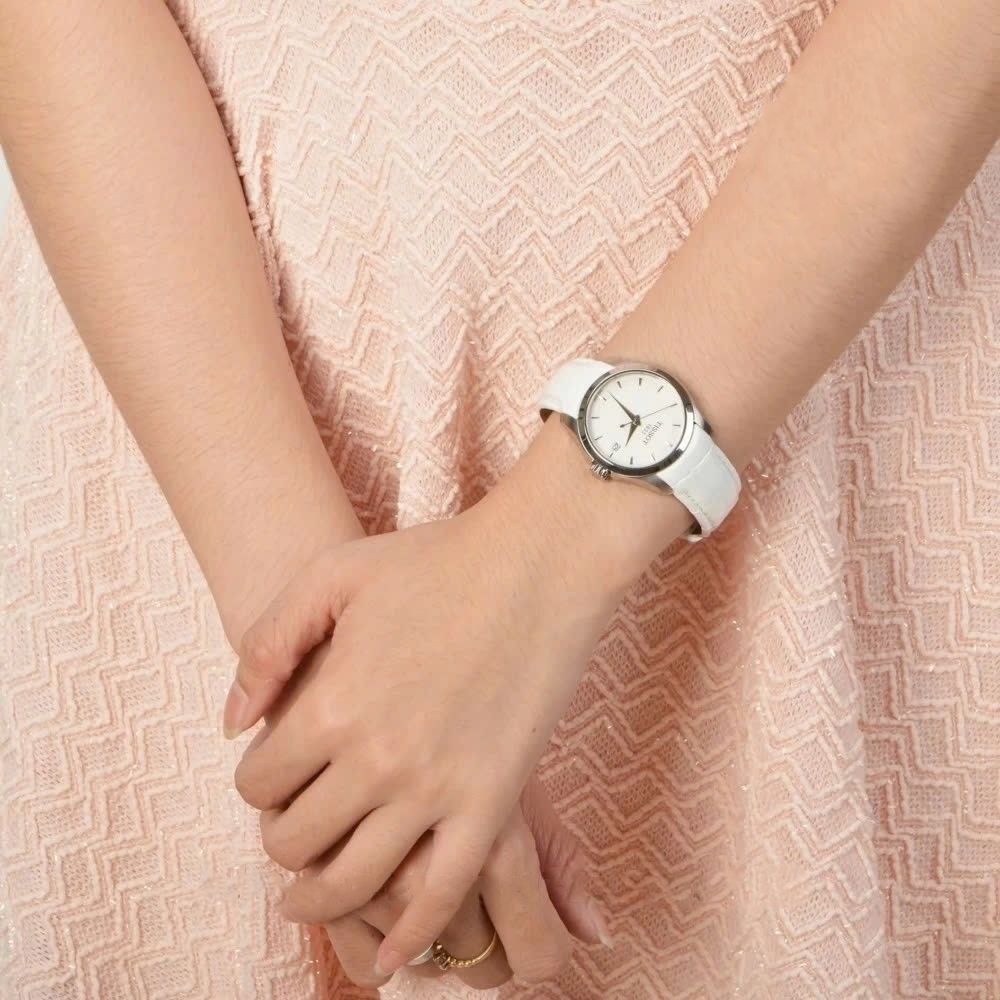 Đồng hồ nữ Tissot T-Classic Couturier White Leather Quartz Ladies T035.210.16.011.00 12