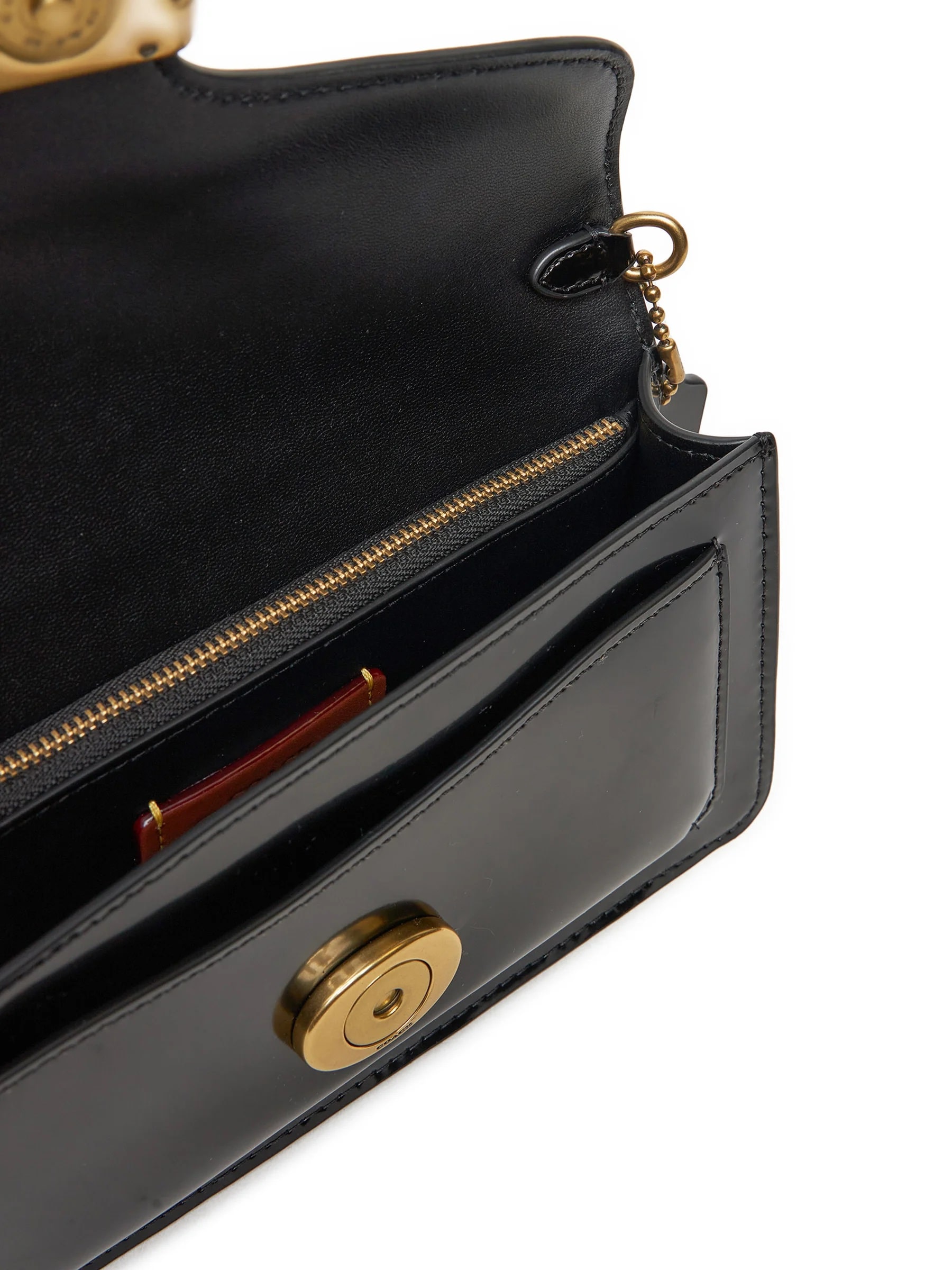 Túi Coach Tabby Chain Clutch Spazzolato Leather Black CW554 2