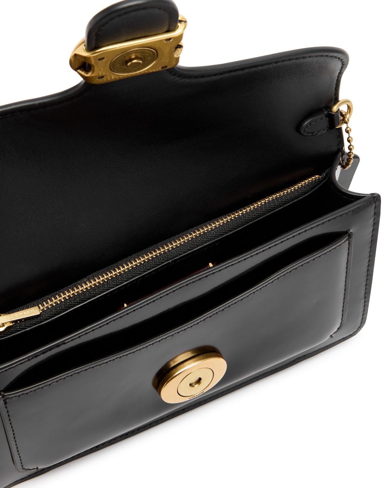 Túi Coach Tabby Chain Clutch Spazzolato Leather Black CW554 7