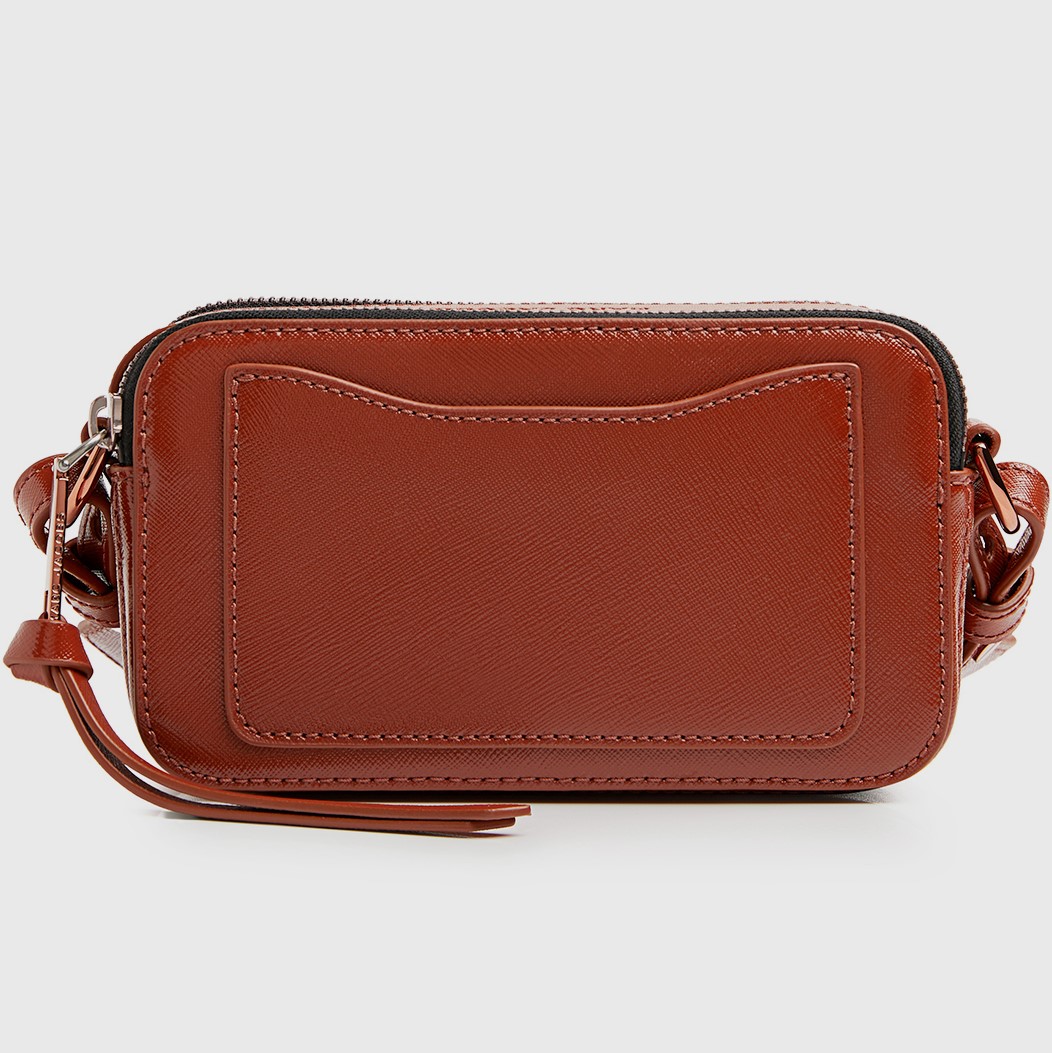 Túi đeo chéo nữ Marc Jacobs màu cam nâu The Snapshot Monochrome Leather Camera Bag 3
