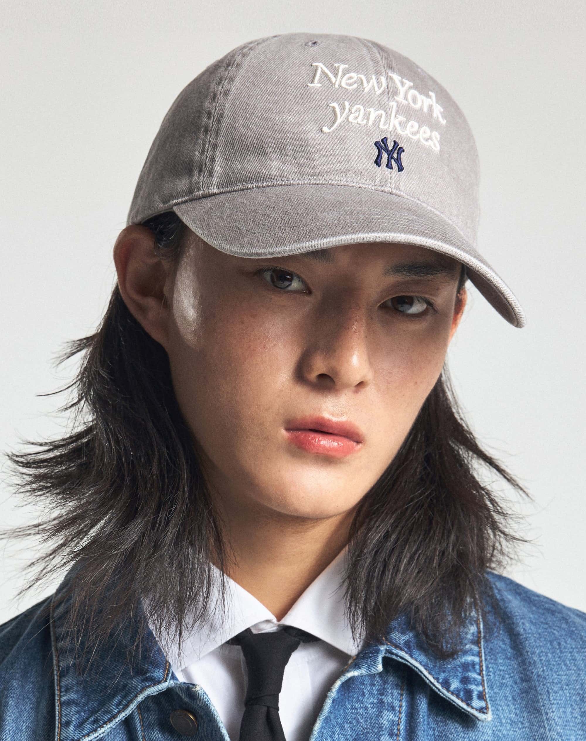 Nón MLB New York Yankees Varsity Lettering Washed Unstructured Ball Cap Grey 3ACPVV04N-50GRS 2