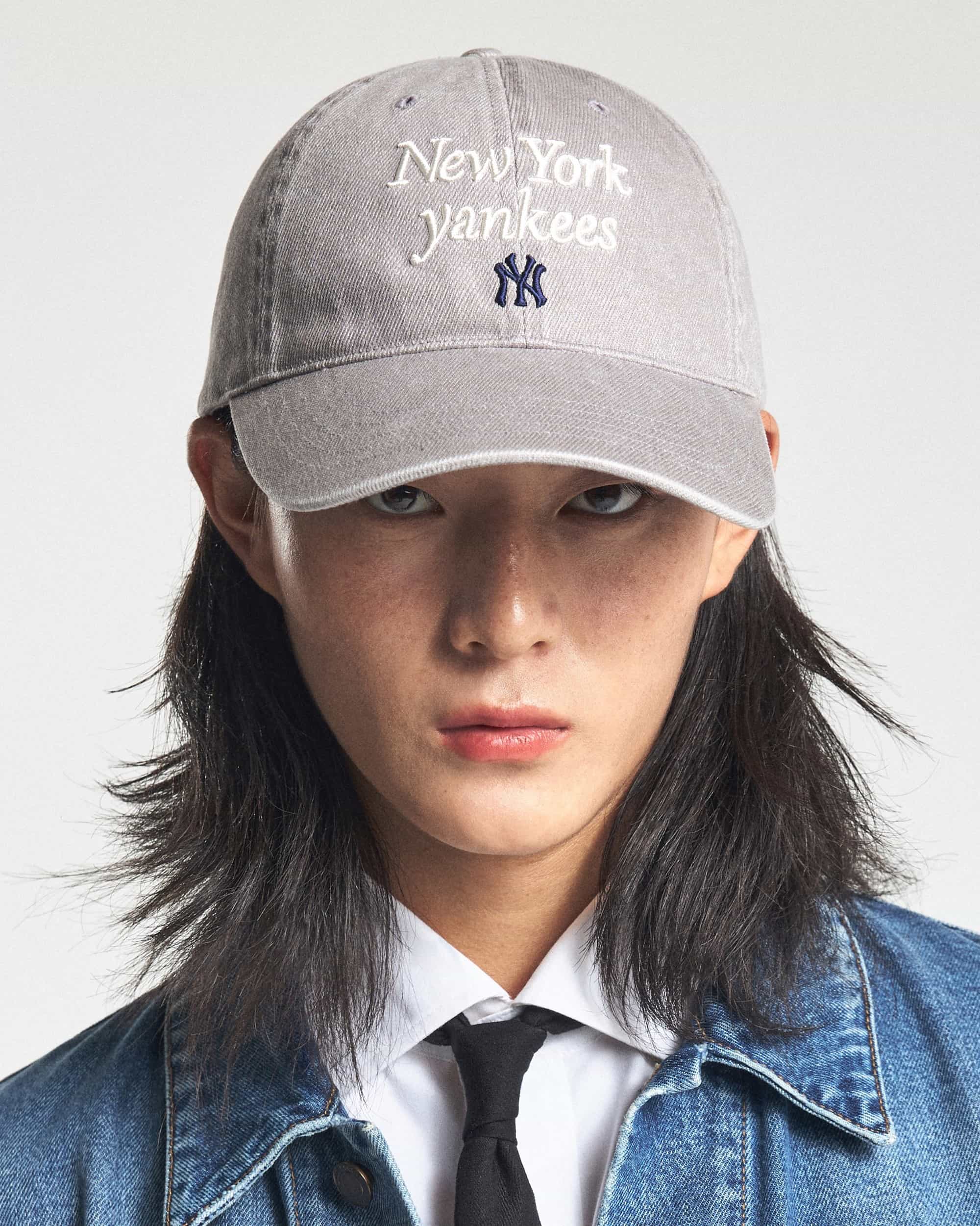 Nón MLB New York Yankees Varsity Lettering Washed Unstructured Ball Cap Grey 3ACPVV04N-50GRS 4
