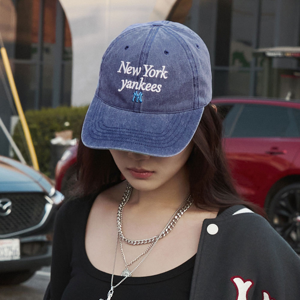 Nón MLB New York Yankees Varsity Lettering Washed Unstructured Ball Cap Navy 3ACPVV04N-50NYS 13