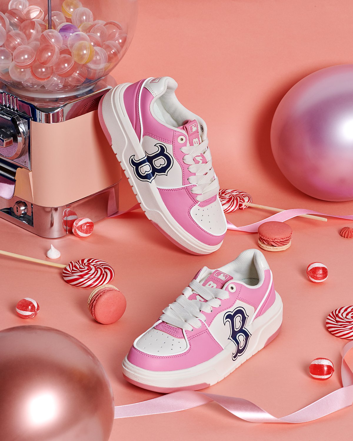 Giày Sneaker MLB B Chunky Liner Candy Pop Boston Red Sox Pink 3ASXCLB3N-43PKS 11