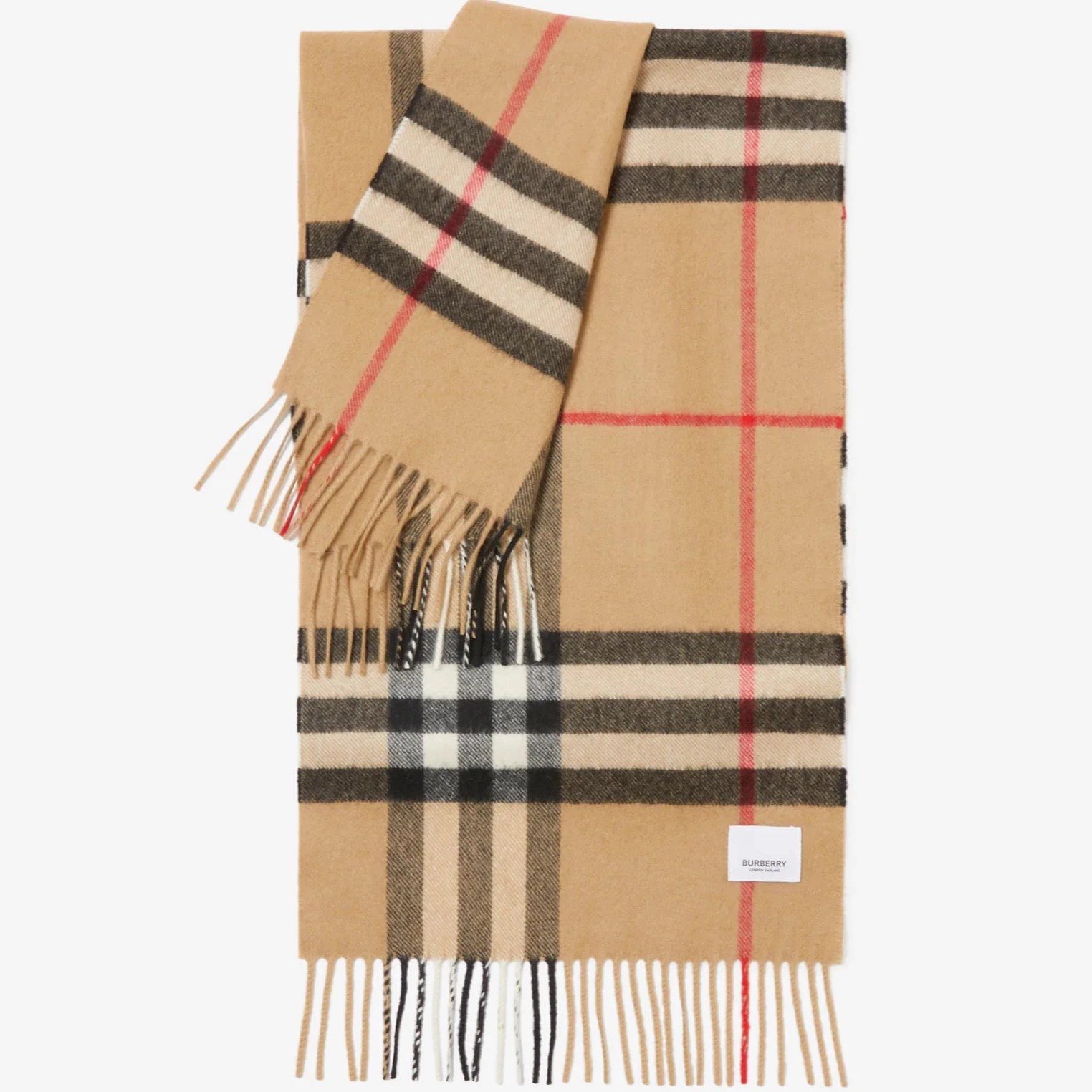 Khăn Burberry Check Cashmere Scarf Arc Beige 3