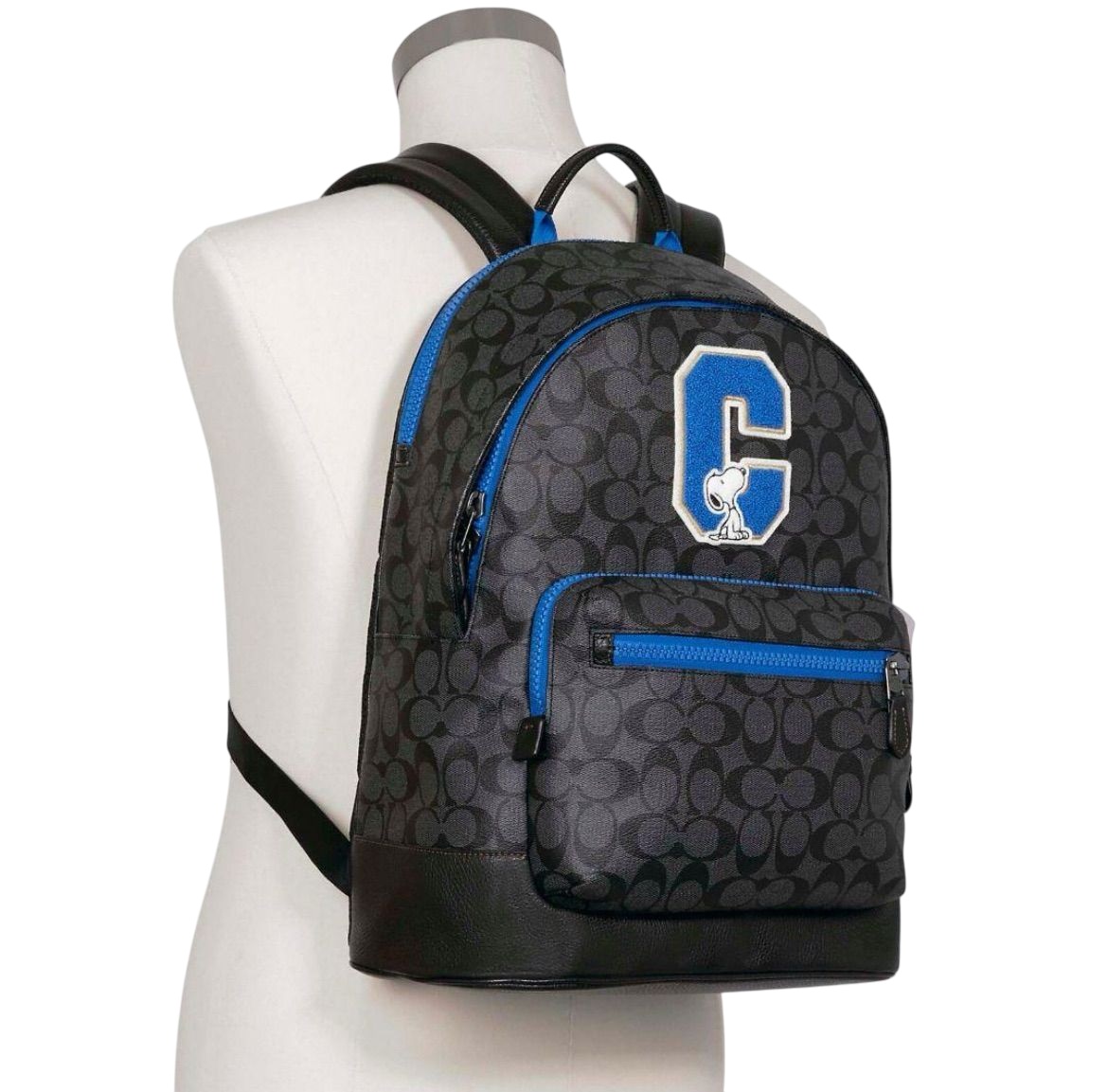 Balo Coach x Peanuts West Backpack In Signature Canvas With Snoopy 6