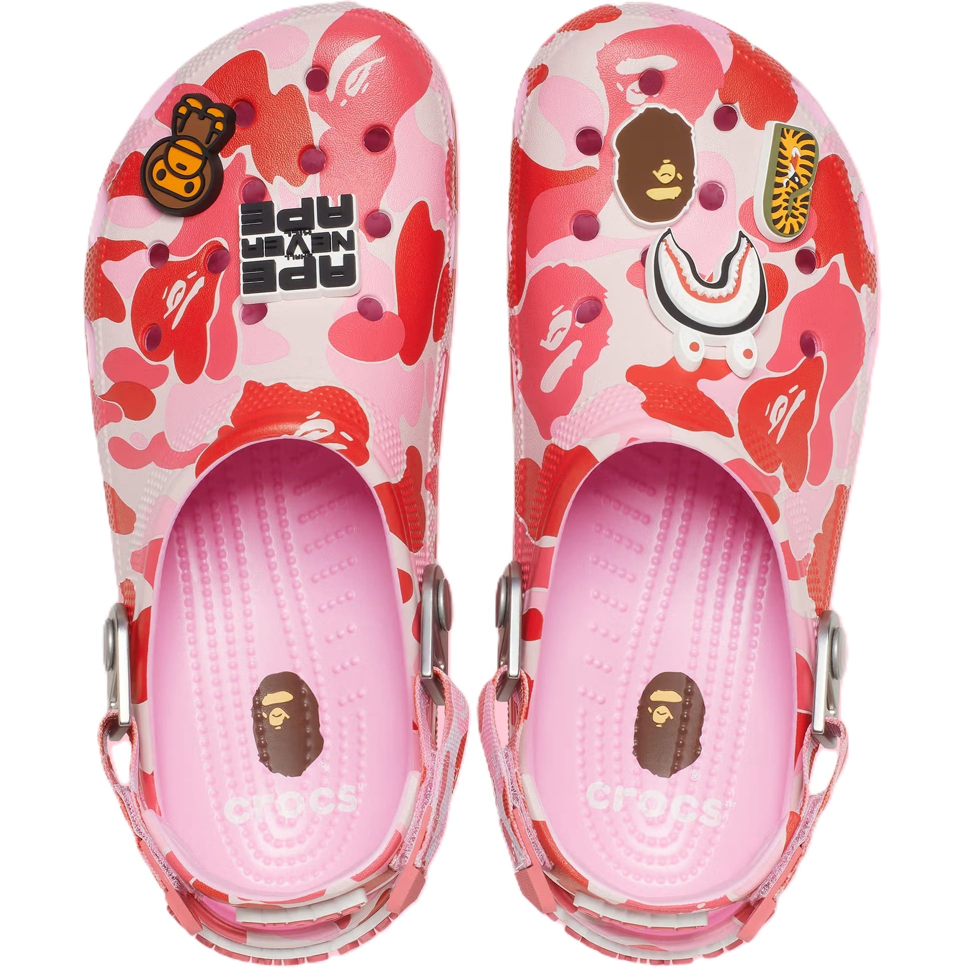 Dép Crocs x Bape Classic Clog Carnation A Bathing Ape ABC Camo Pink 209627-6I2 3