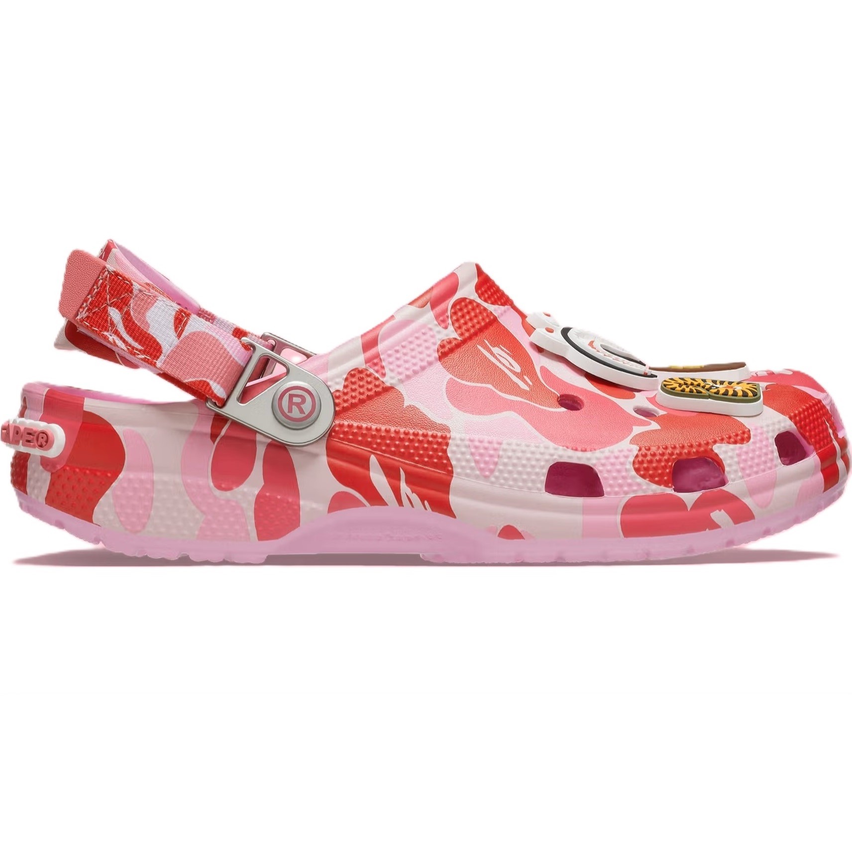 Dép Crocs x Bape Classic Clog Carnation A Bathing Ape ABC Camo Pink 209627-6I2 5