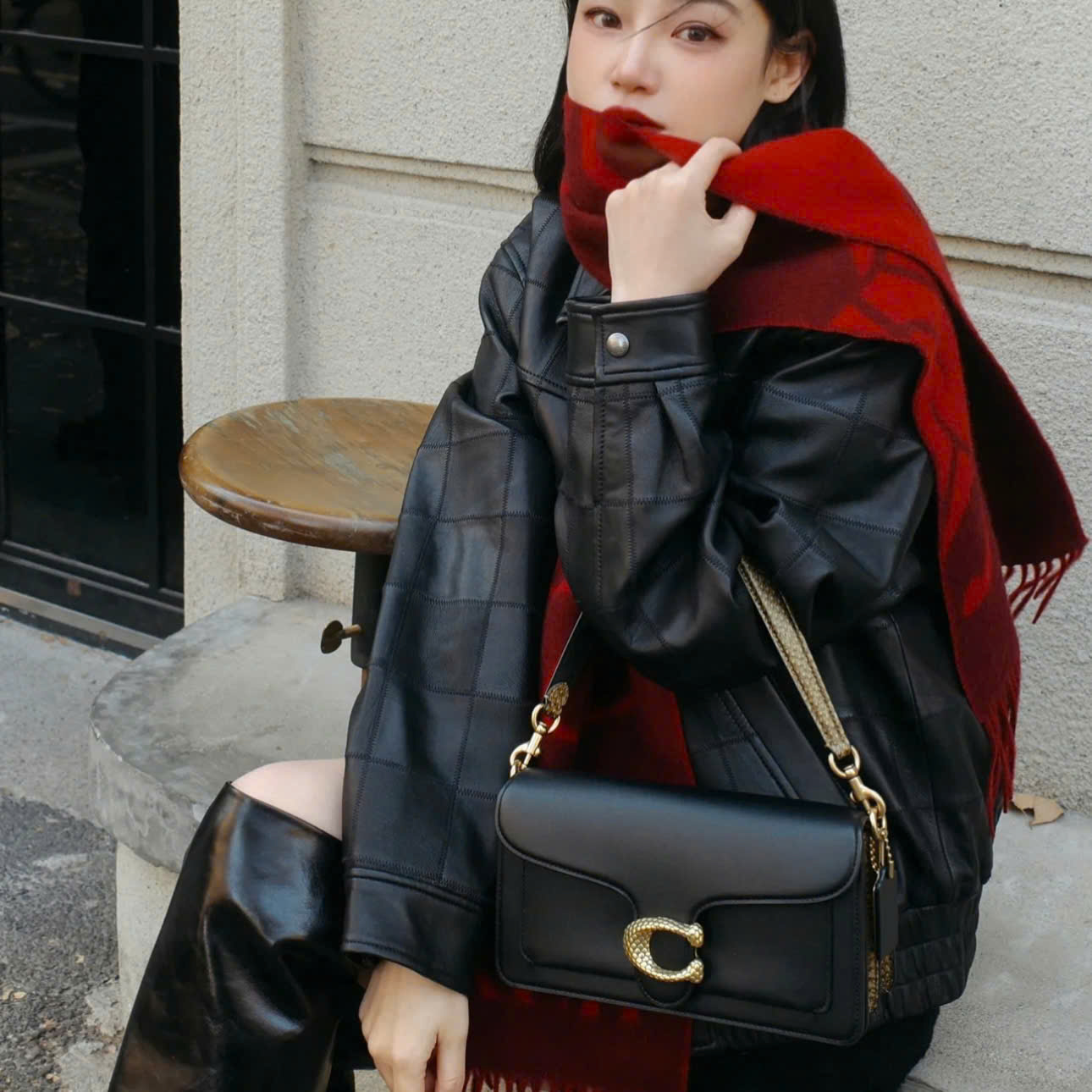 Túi Coach Tabby Shoulder Bag 26 With Snakeskin Detail CZ438 6