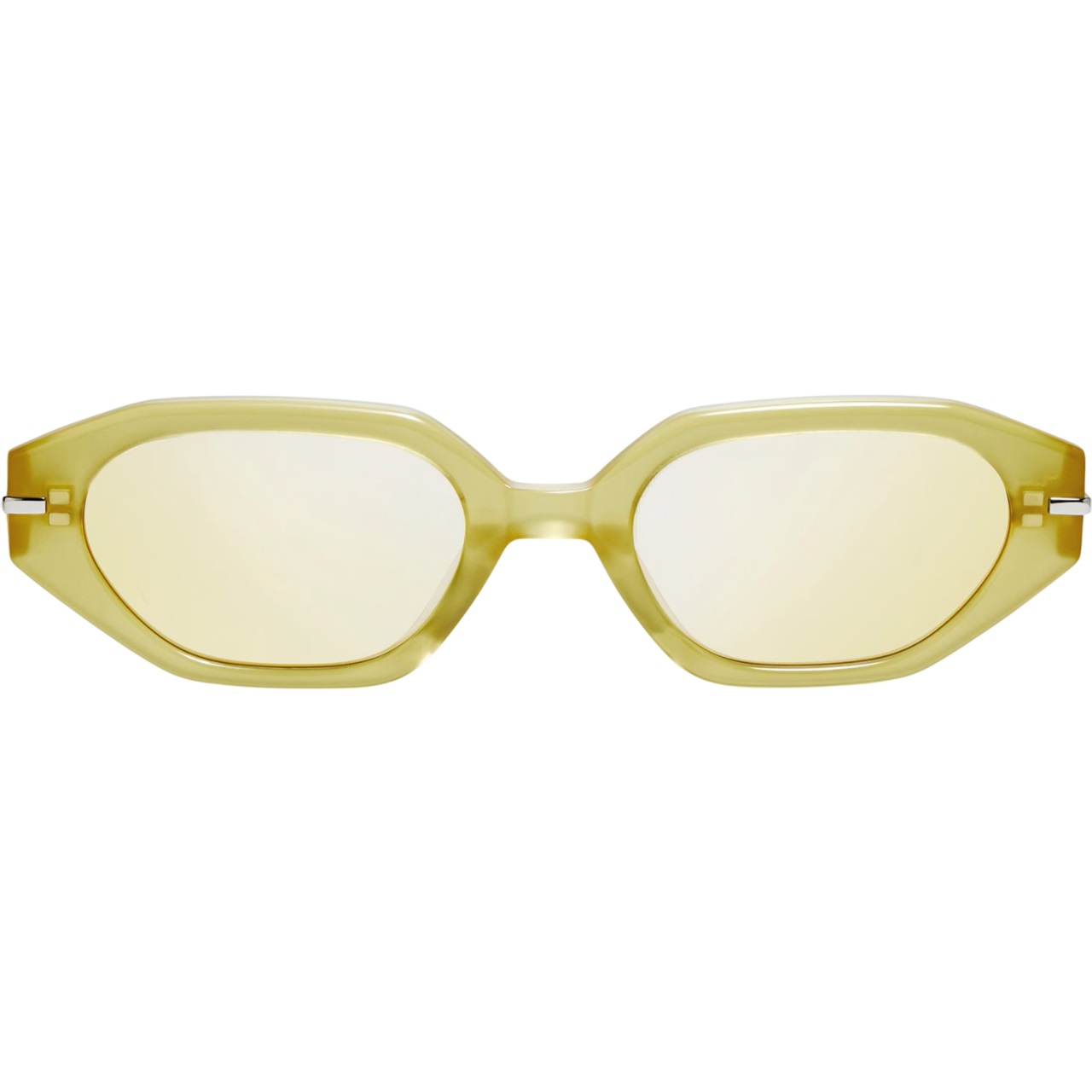 Mắt Kính Gentle Monster Corsica OL3 Gold Mirrored Lenses Olive Green Acetate Frame 3