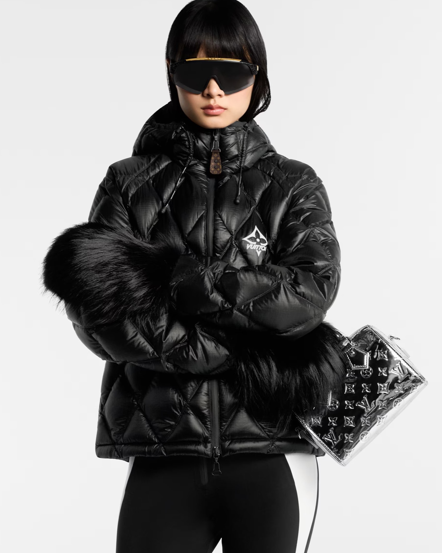 Túi LV nữ Ski Speedy Bandoulière 20 Monogram Embossed Coated Canvas Silver M11987 5