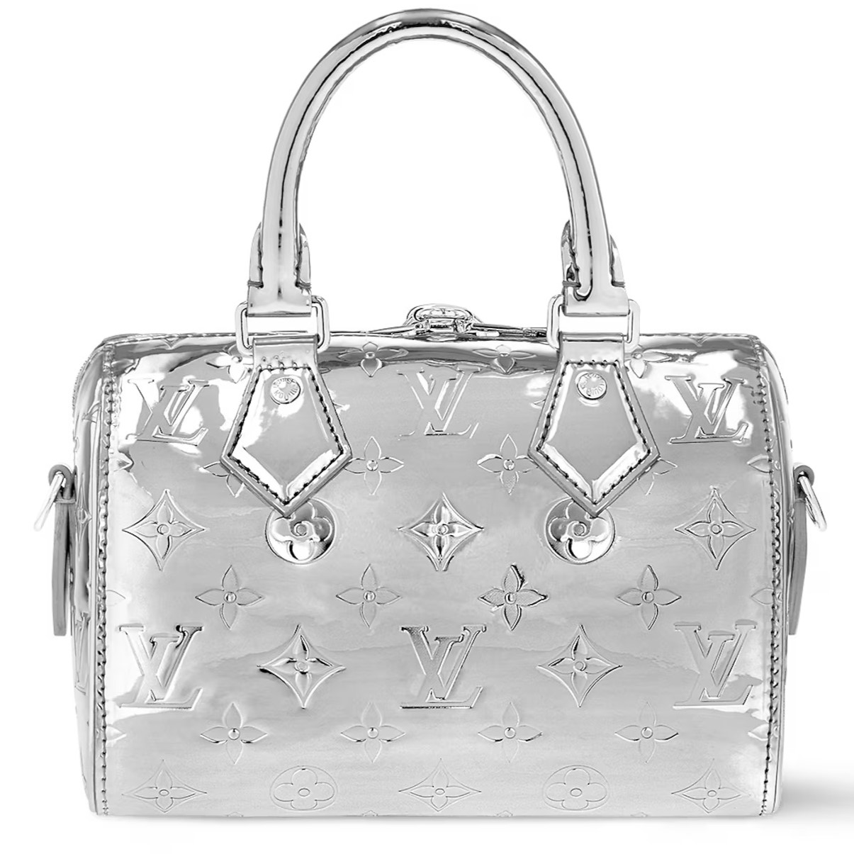 Túi LV nữ Ski Speedy Bandoulière 20 Monogram Embossed Coated Canvas Silver M11987 1