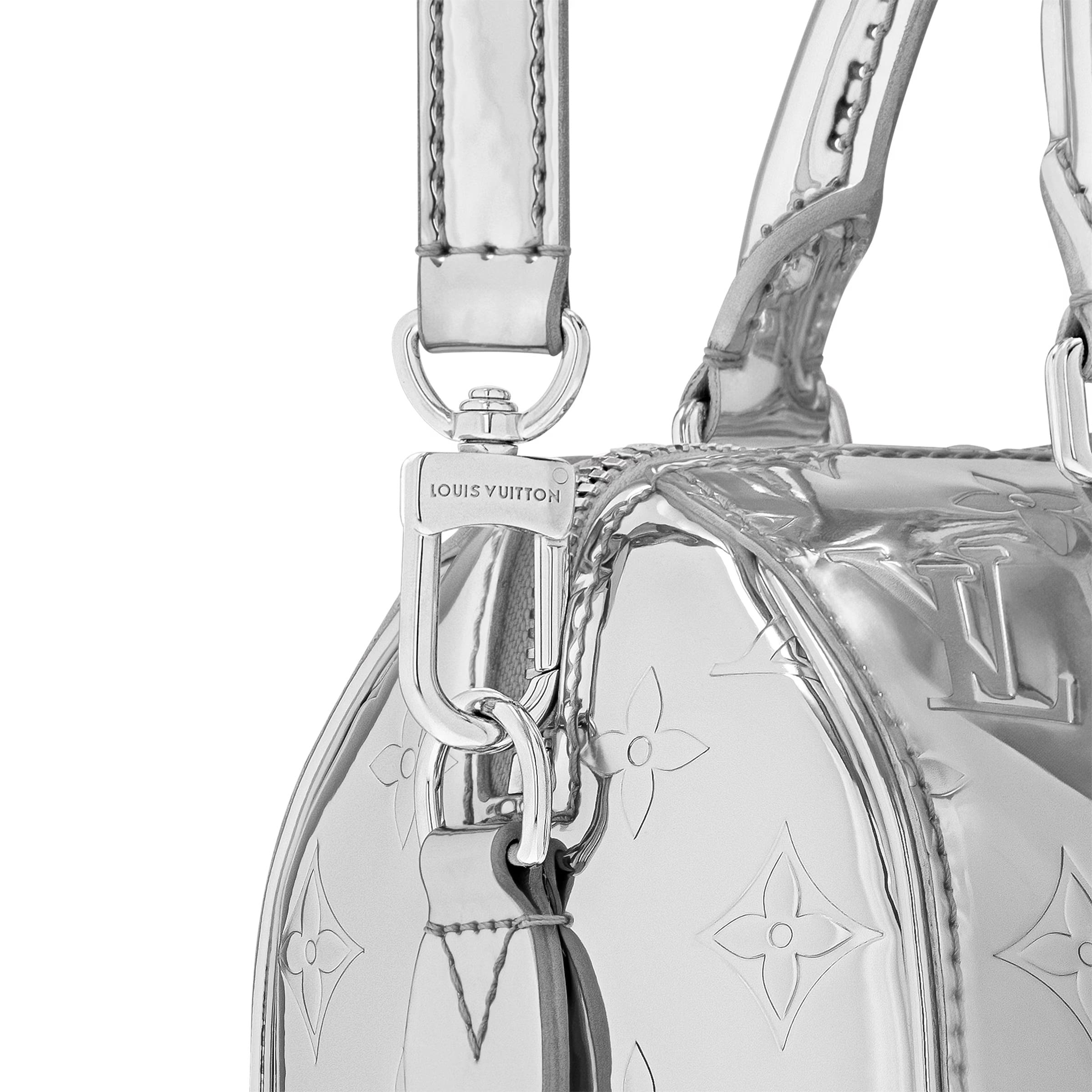 Túi LV nữ Ski Speedy Bandoulière 20 Monogram Embossed Coated Canvas Silver M11987 6