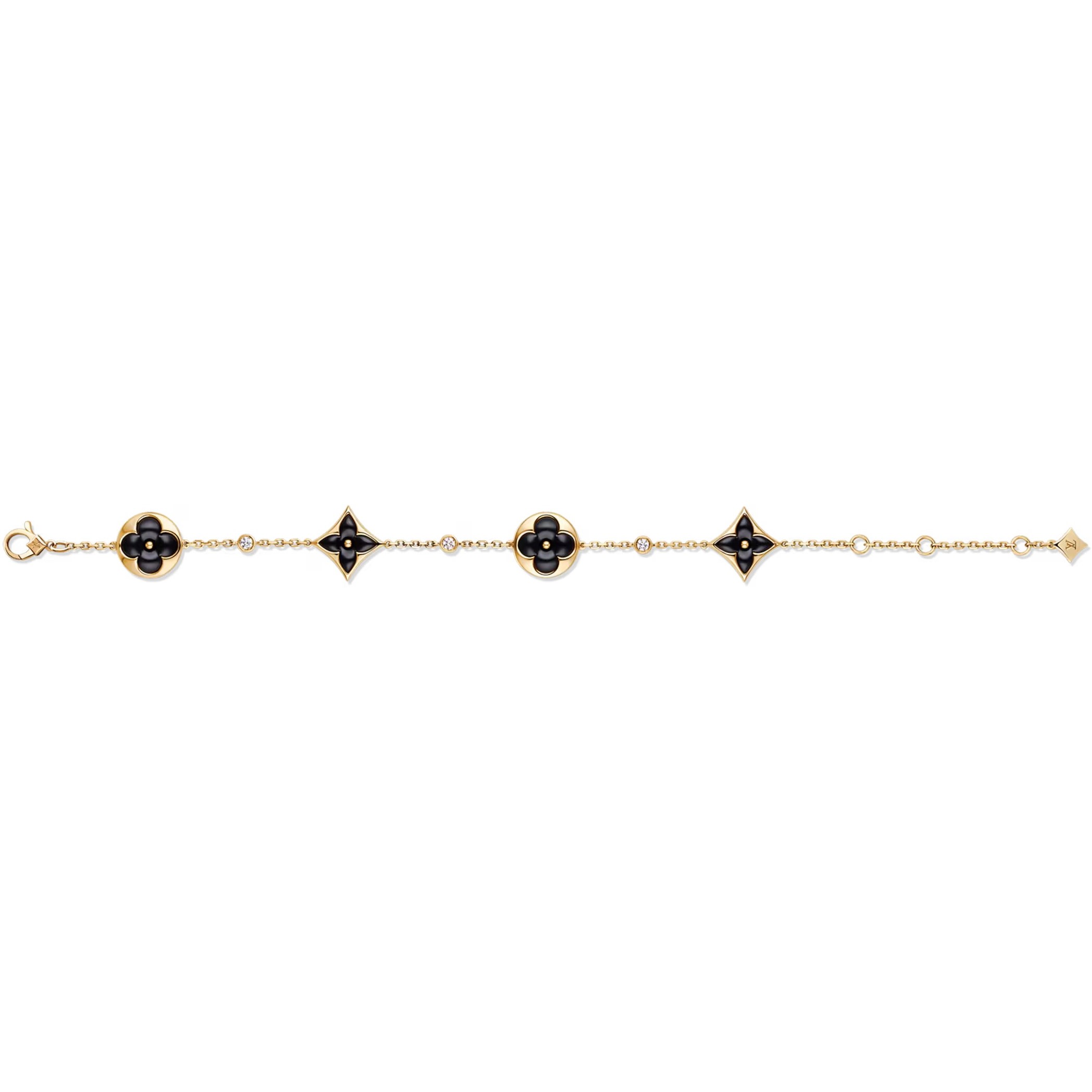 Vòng tay Louis Vuitton Color Blossom BB Multi-Motif Bracelet Yellow Gold Onyx and Diamonds 3