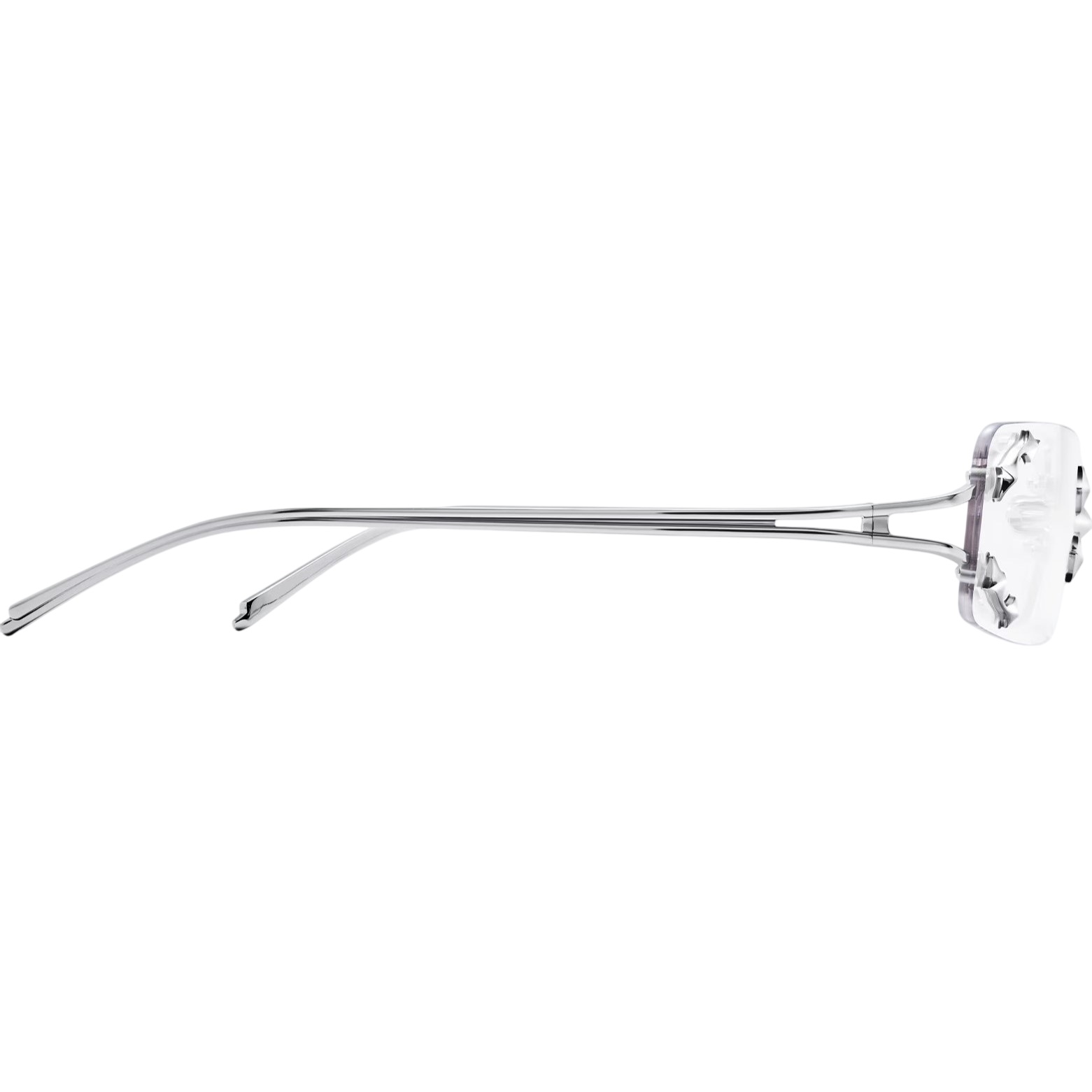 Mắt kính gọng cận Gentle Monster Mosh 02 Square Glasses in Glossy Silver Metal 2