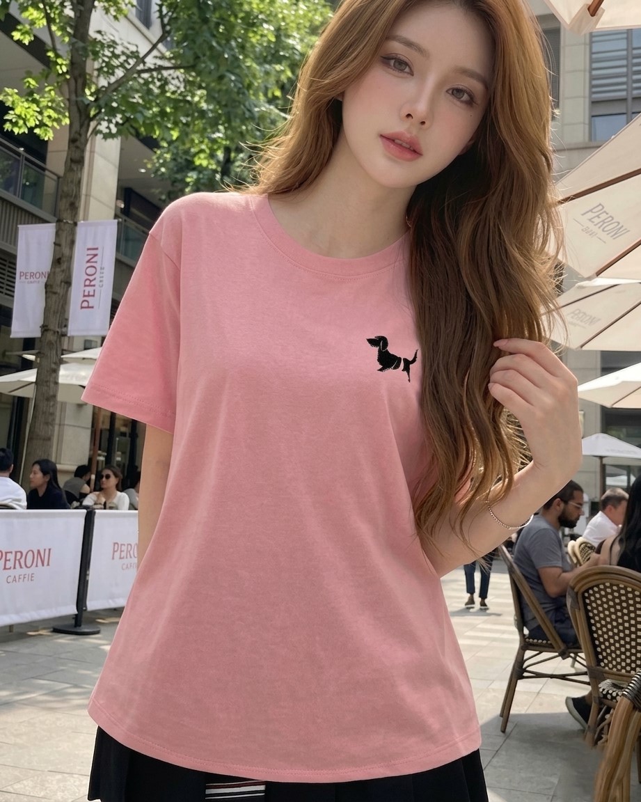 Áo thun phom rộng nhiều màu Thom Browne họa tiết cún 8