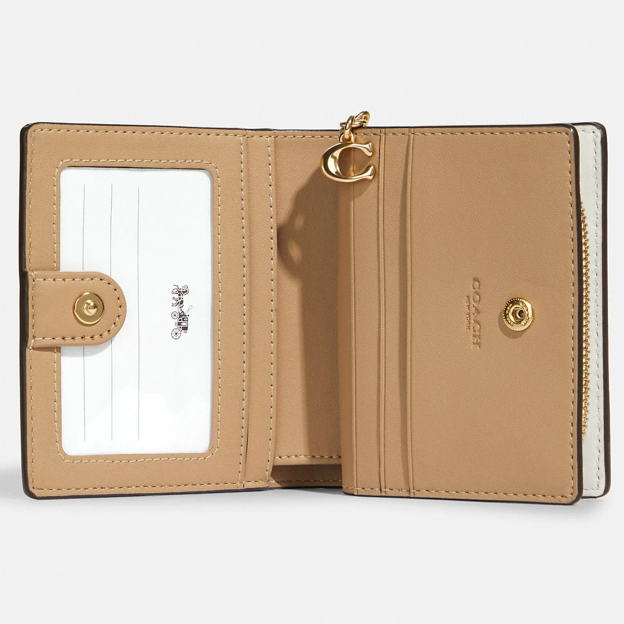 VÍ COACH SNAP WALLET IN SIGNATURE CANVAS WITH MYSTICAL FLORAL PRINT 2