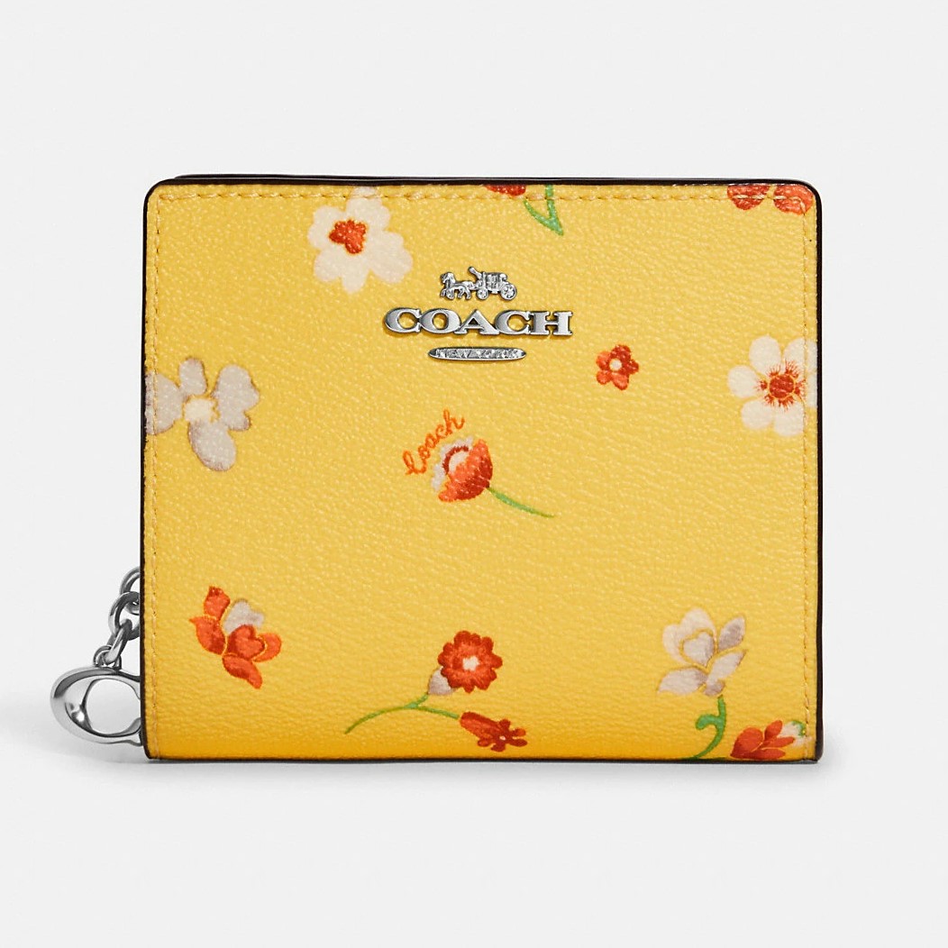 VÍ COACH SNAP WALLET WITH MYSTICAL FLORAL PRINT 2
