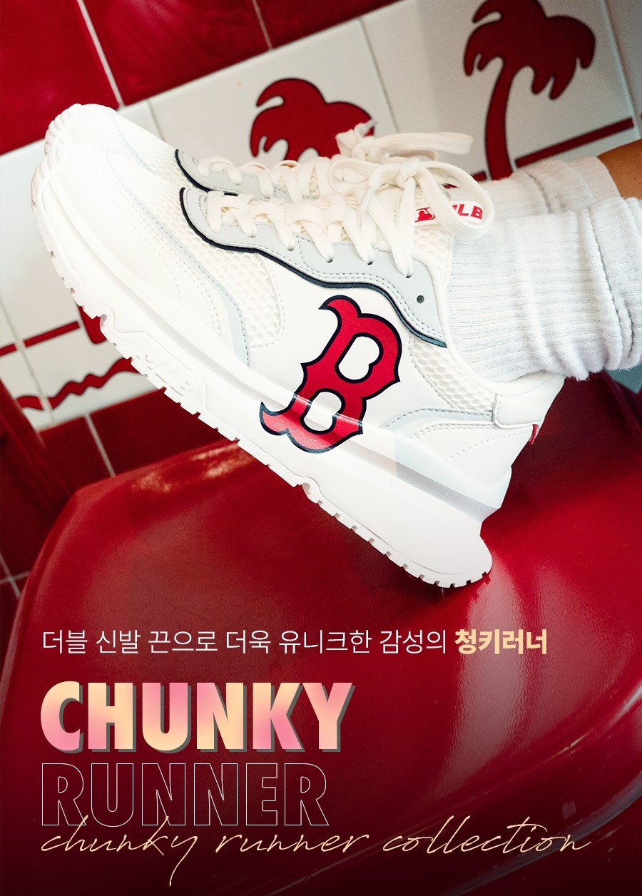 GIÀY SNEAKER MLB B CHUNKY RUNNER BOSTON RED SOX IVORY CREAM 3ASHRJ13N-43IVS 11