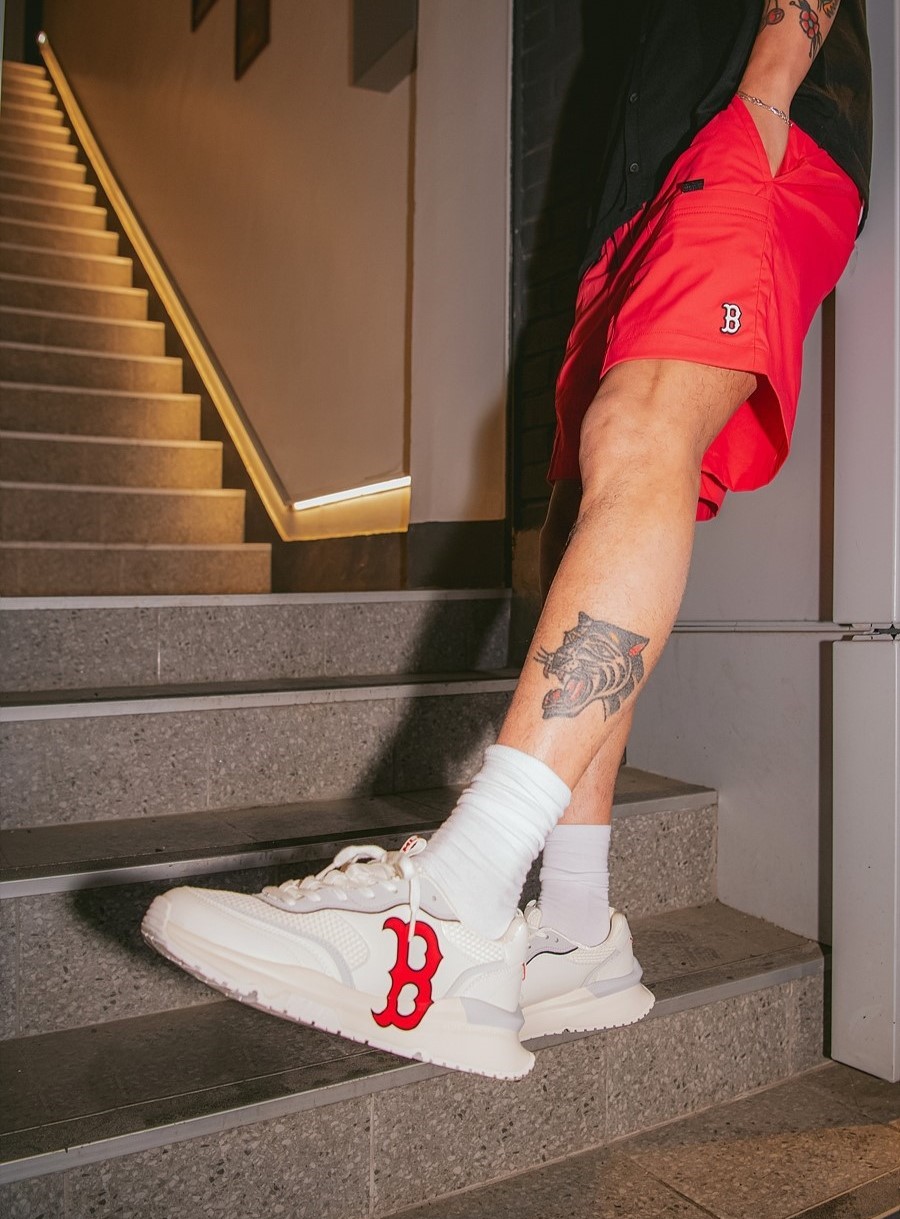 GIÀY SNEAKER MLB B CHUNKY RUNNER BOSTON RED SOX IVORY CREAM 3ASHRJ13N-43IVS 13