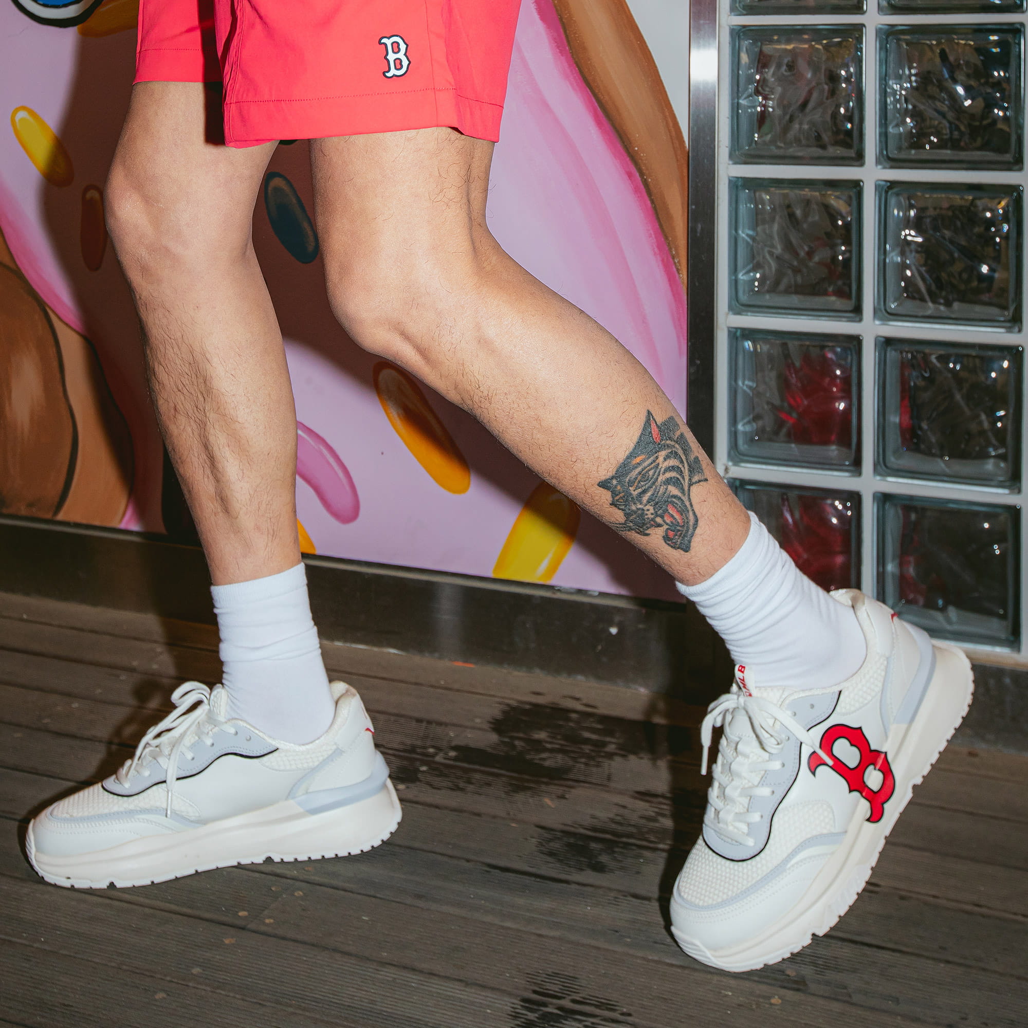 GIÀY SNEAKER MLB B CHUNKY RUNNER BOSTON RED SOX IVORY CREAM 3ASHRJ13N-43IVS 18