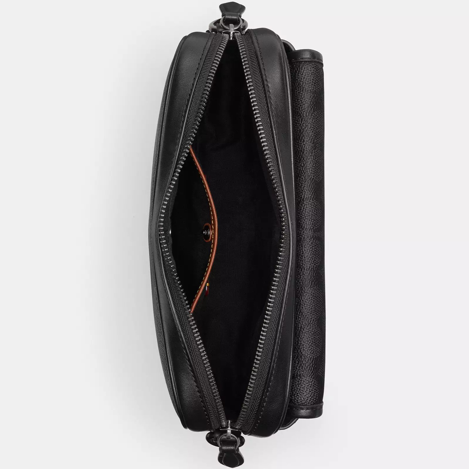 TÚI XÁCH NAM COACH CHARTER FLAP CROSSBODY 24 IN SIGNATURE CANVAS CHARCOAL CR712 3
