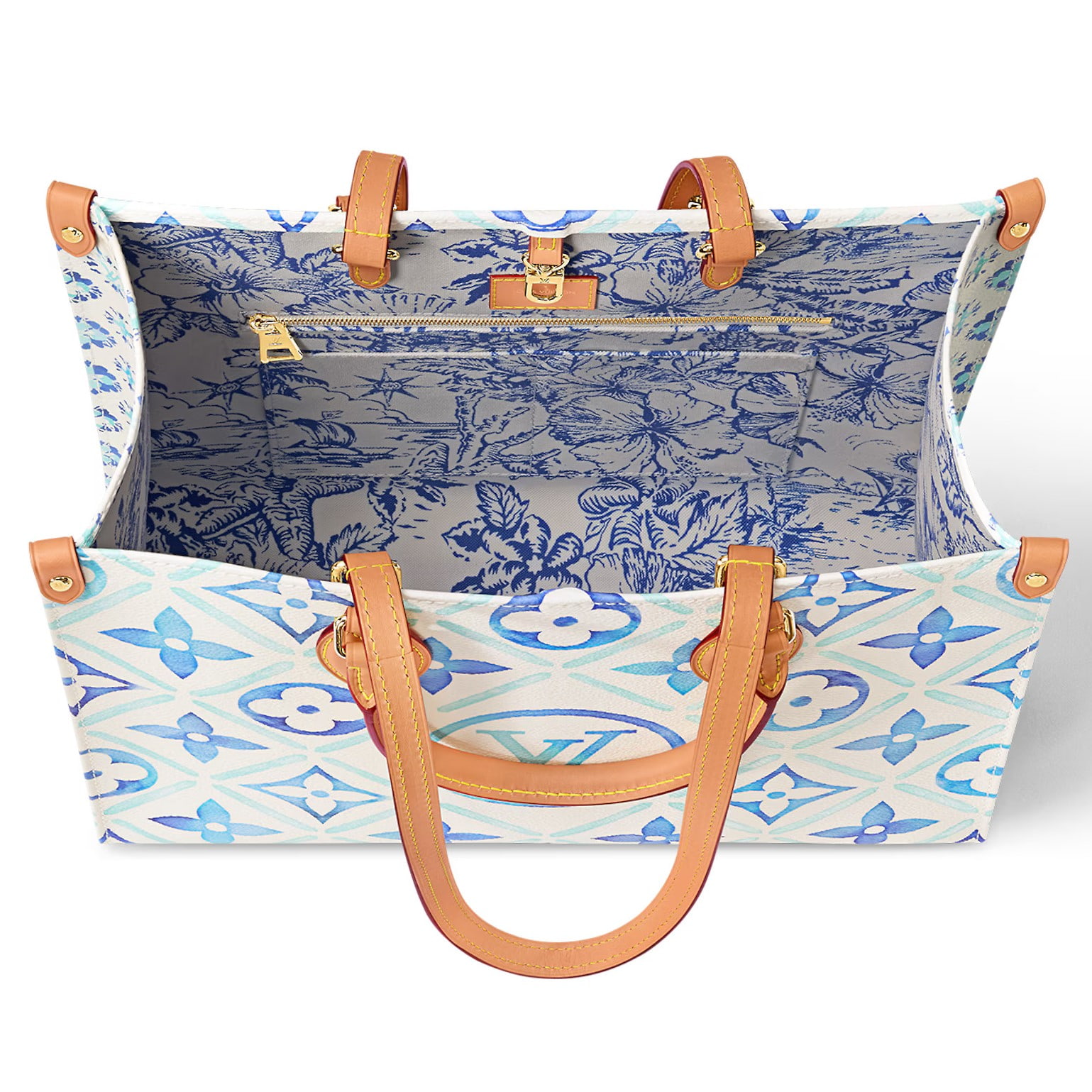 TÚI LOUIS VUITTON ONTHEGO MM TOTE BAG LAGOON BLUE MONOGRAM CANVAS M11262 1