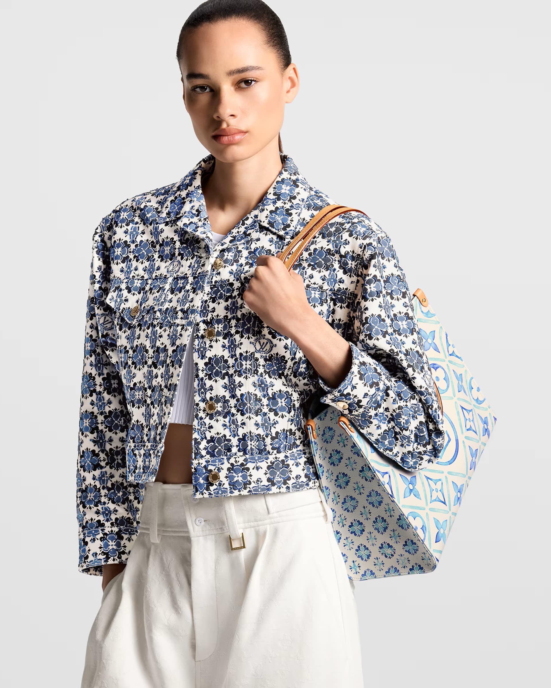 TÚI LOUIS VUITTON ONTHEGO MM TOTE BAG LAGOON BLUE MONOGRAM CANVAS M11262 3