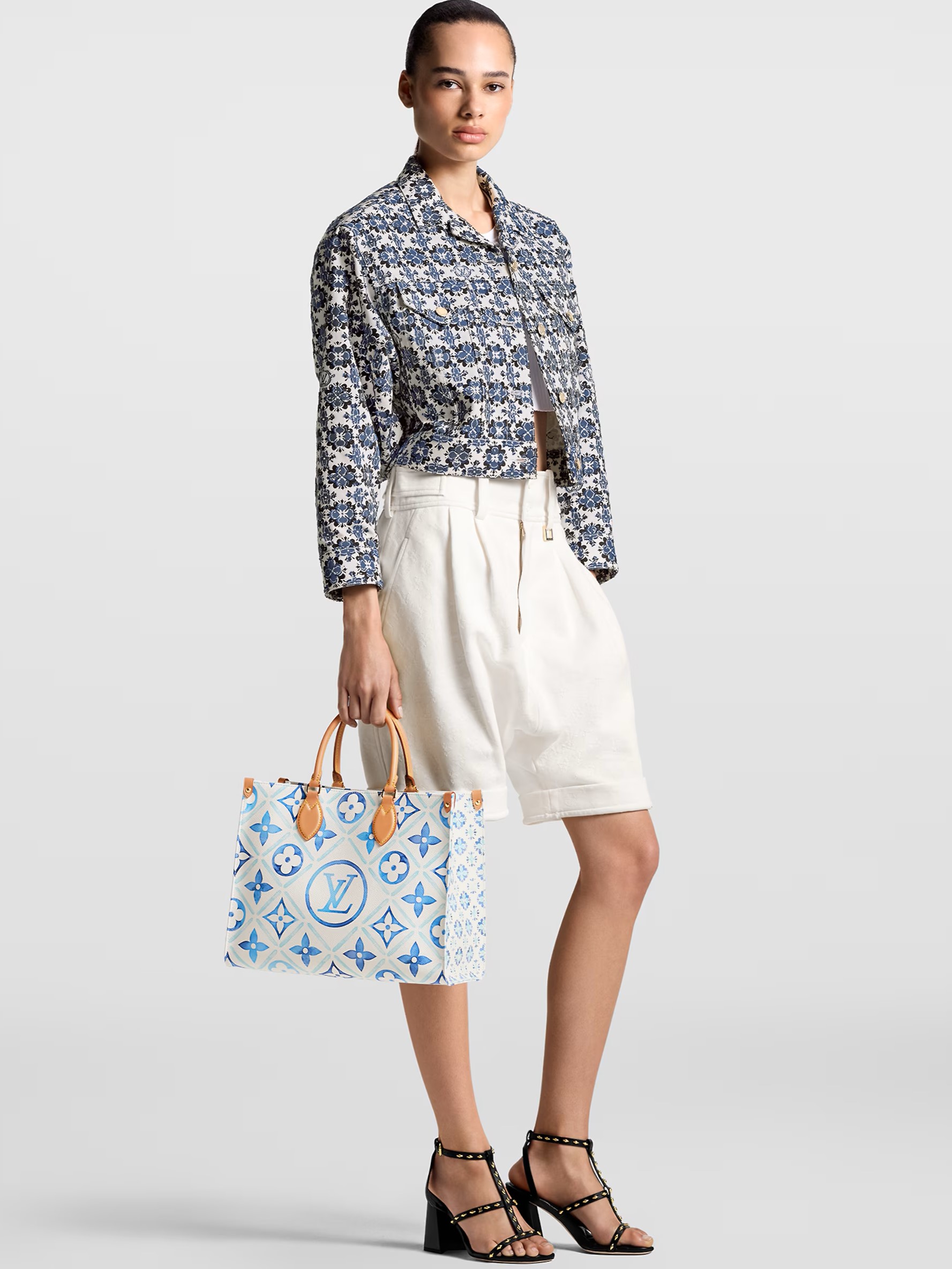 TÚI LOUIS VUITTON ONTHEGO MM TOTE BAG LAGOON BLUE MONOGRAM CANVAS M11262 4