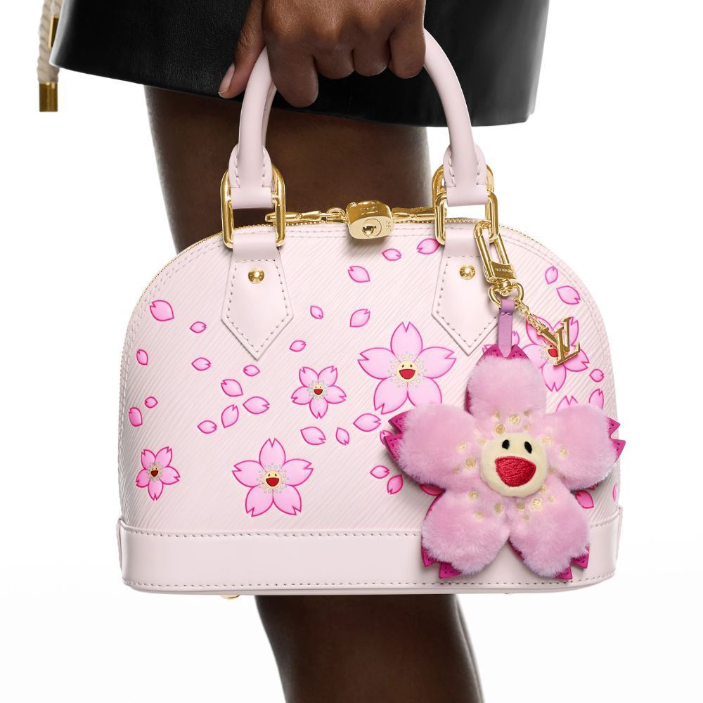 Túi LV hến Louis Vuitton LV x TM Alma BB Pink Cherry Blossom Motifs 10