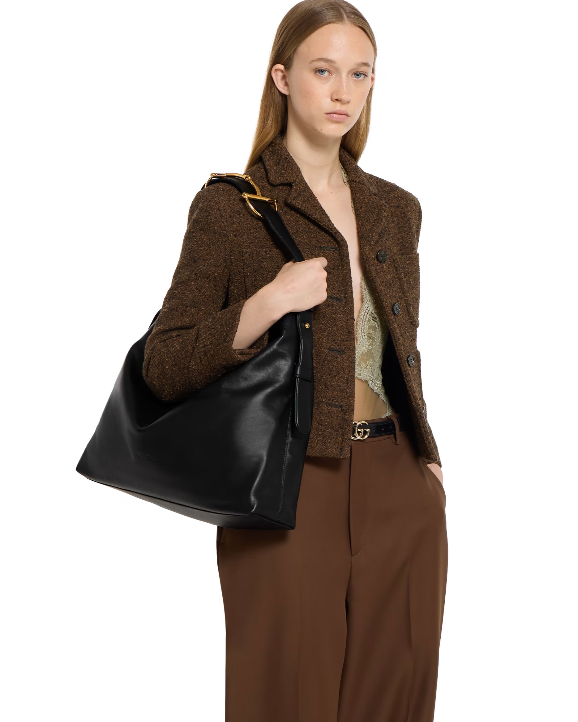 Túi xách nữ Gucci Beatrix Large Tote Bag Black Leather 6