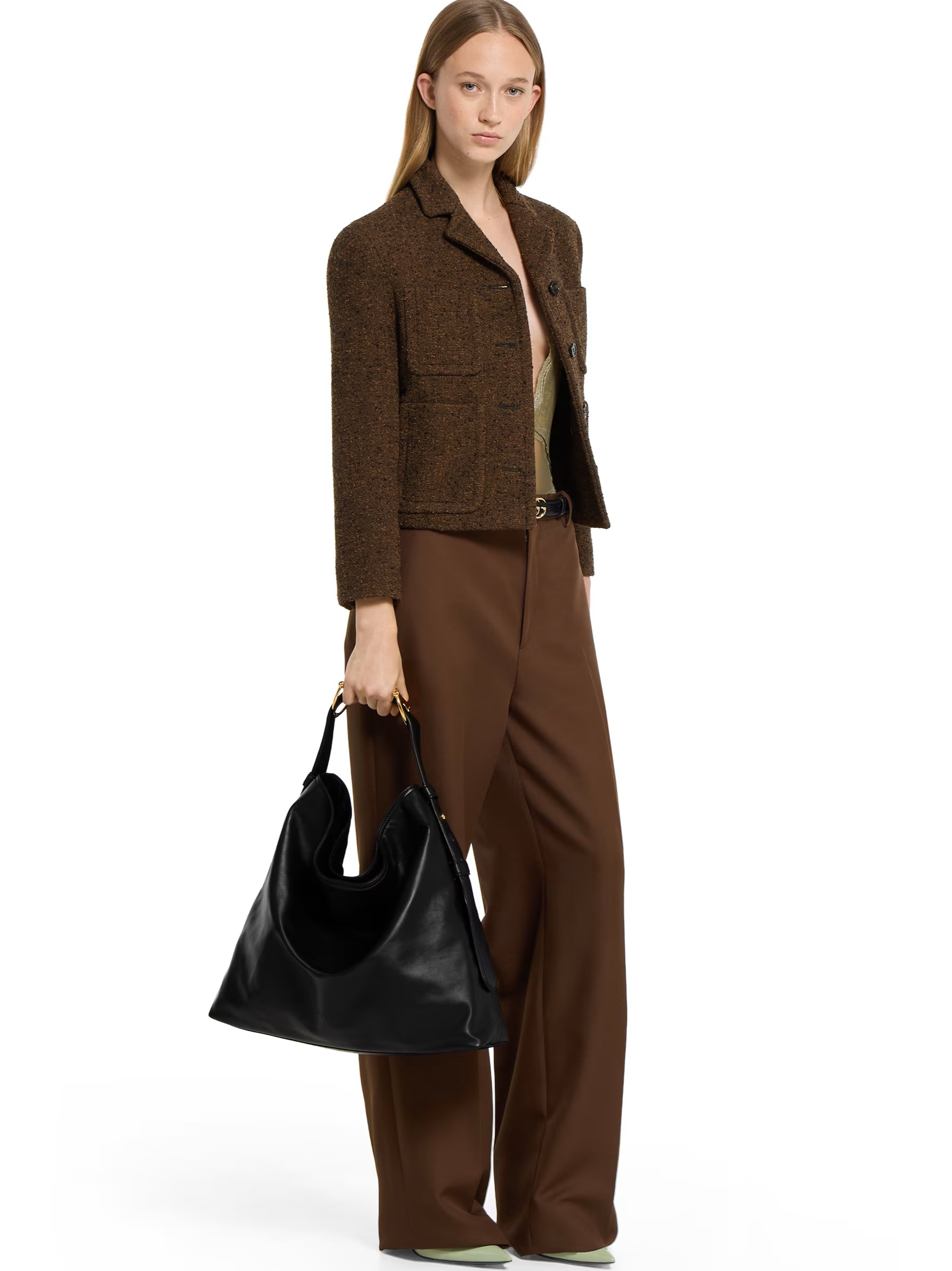 Túi xách nữ Gucci Beatrix Large Tote Bag Black Leather 10