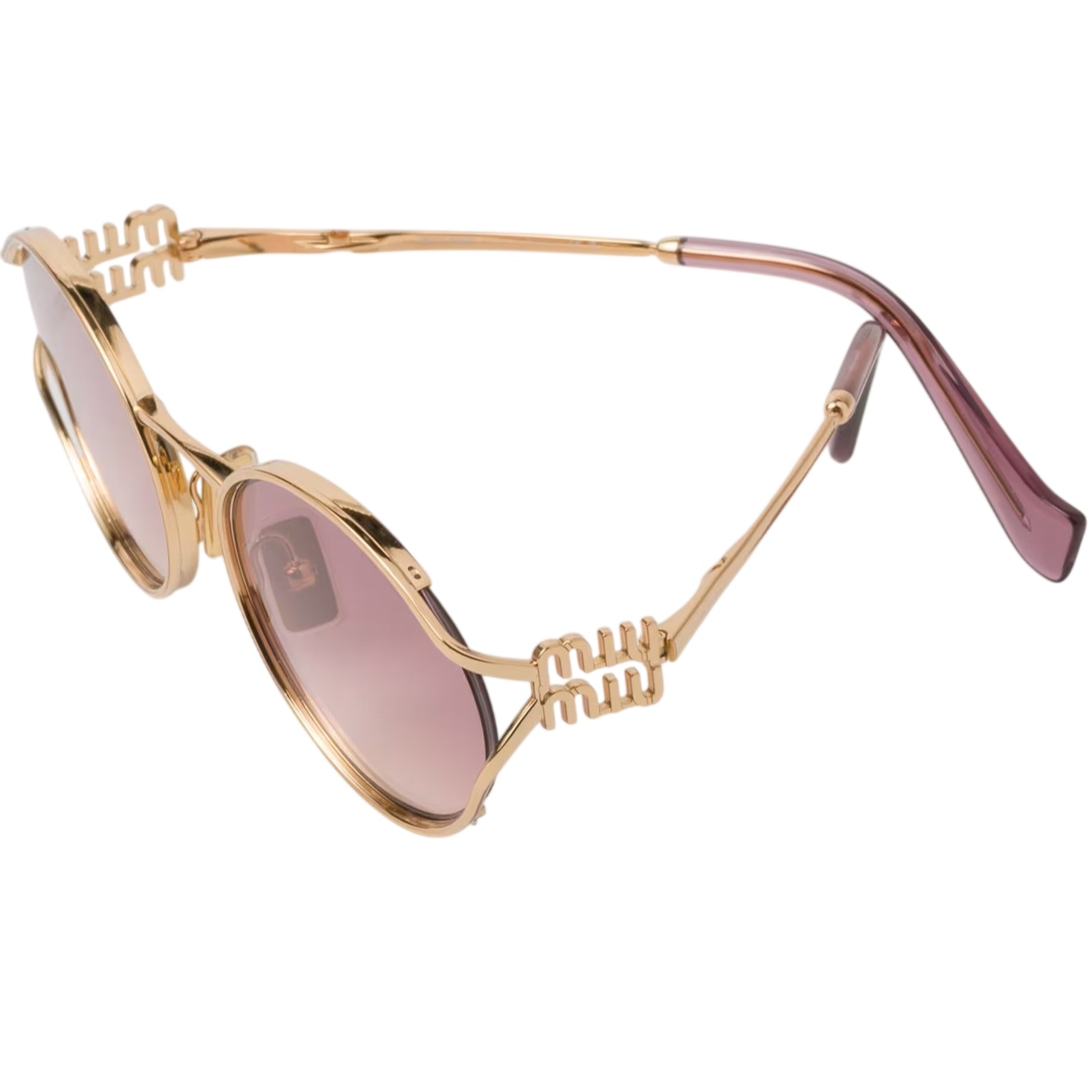 Kính mát Miu Miu Logo sunglasses Pink Beg Shaded Lenses SMU52Y 3