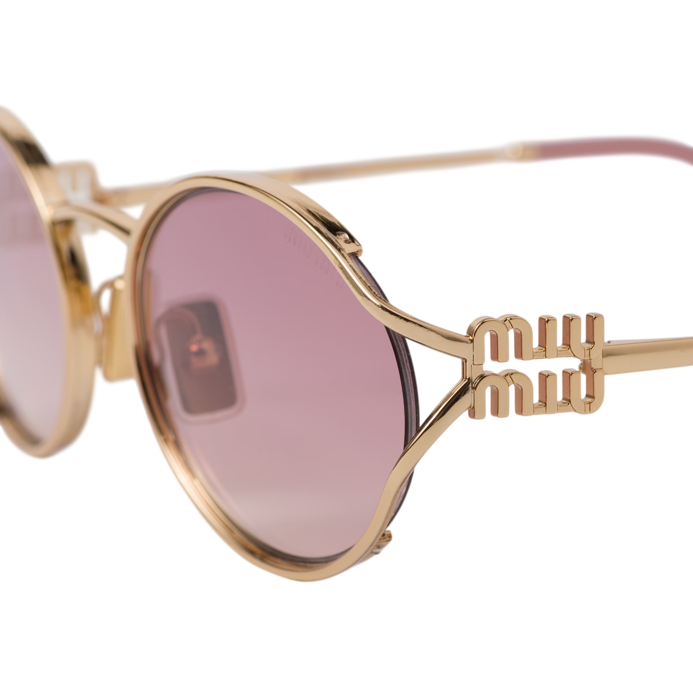Kính mát Miu Miu Logo sunglasses Pink Beg Shaded Lenses SMU52Y 6