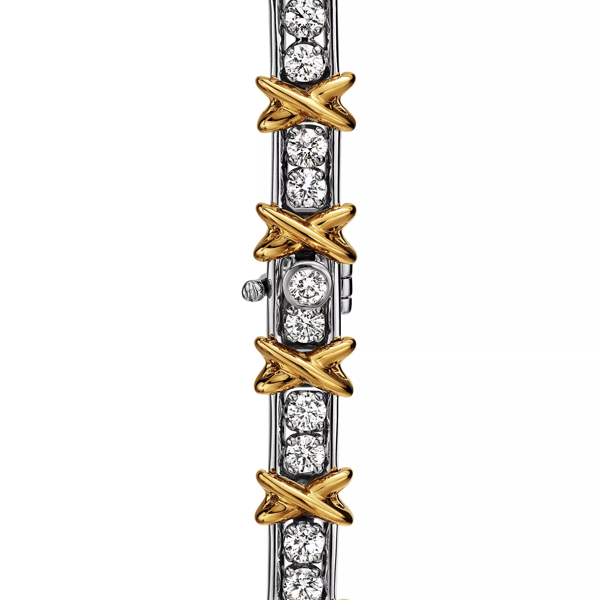 Vòng tay Sixteen Stone by Tiffany Bracelet in Platinum and Yellow Gold with Diamonds 3