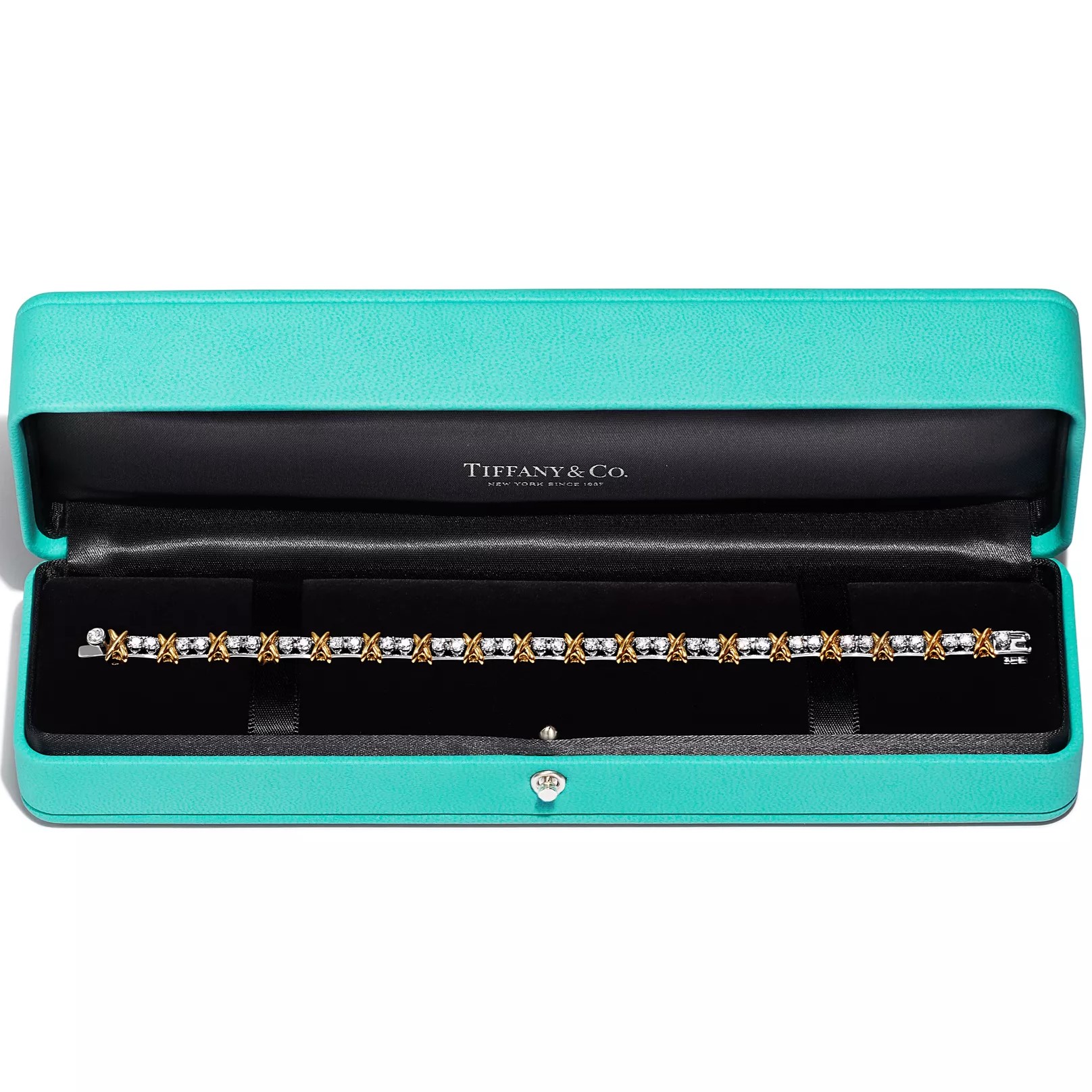 Vòng tay Sixteen Stone by Tiffany Bracelet in Platinum and Yellow Gold with Diamonds 6