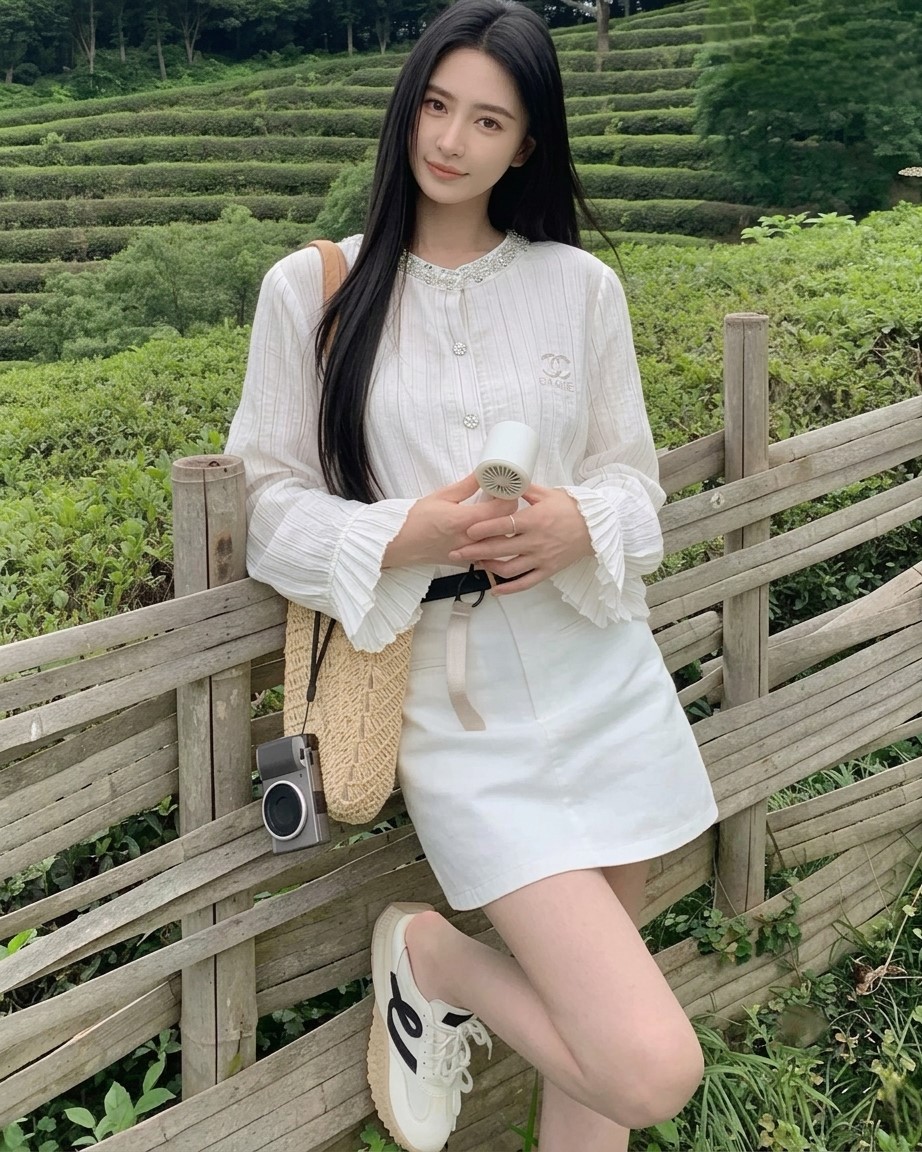Áo sơ mi chanel tay dài đính đá nữ 1
