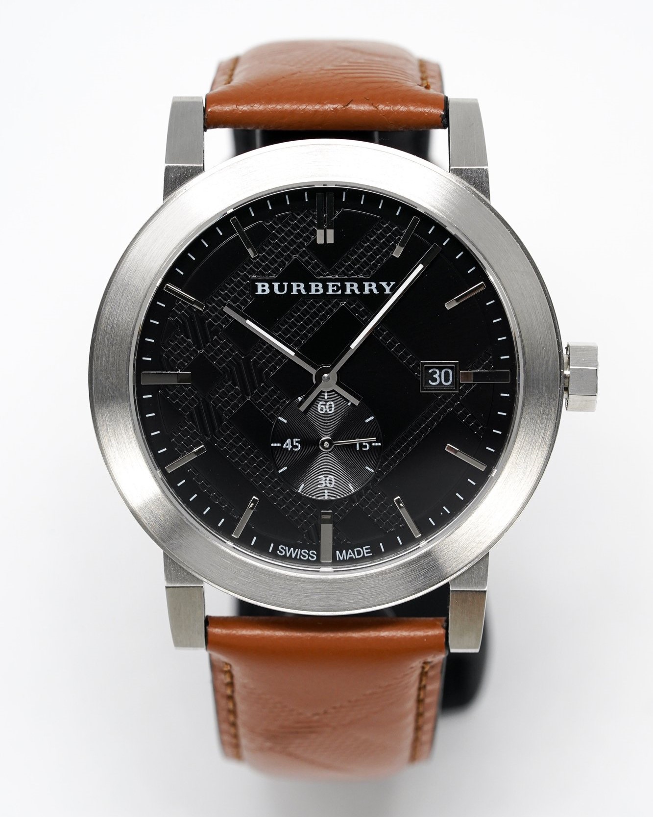 ĐỒNG HỒ NAM BURBERRY MENS THE CITY EMBOSSED CHECK WATCH BU9905 1