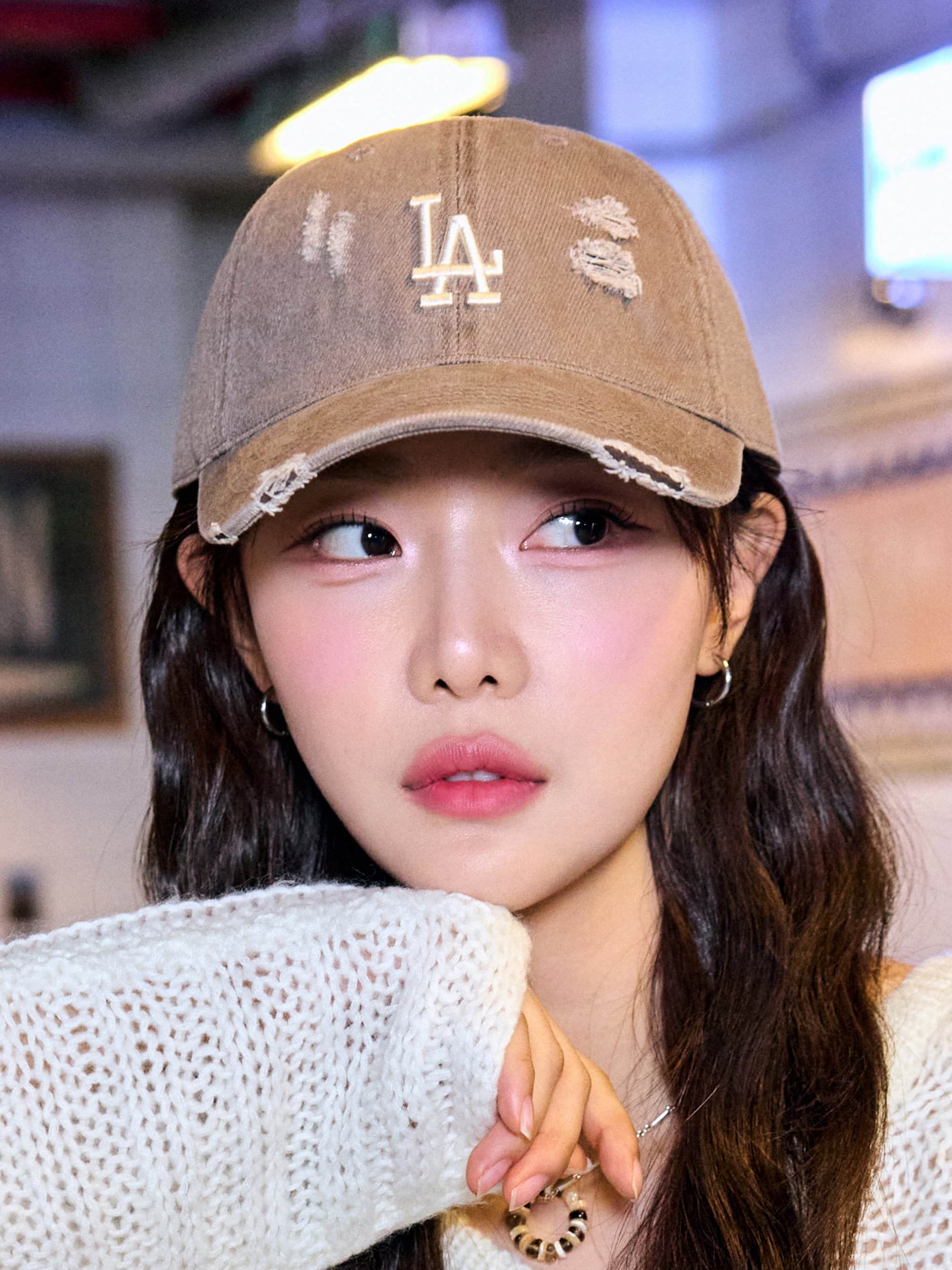 Mũ Lưỡi Trai MLB Damage Washed Unstructured Ball Cap LA Dodgers Brown 3ACPVV34N-07BRL 2