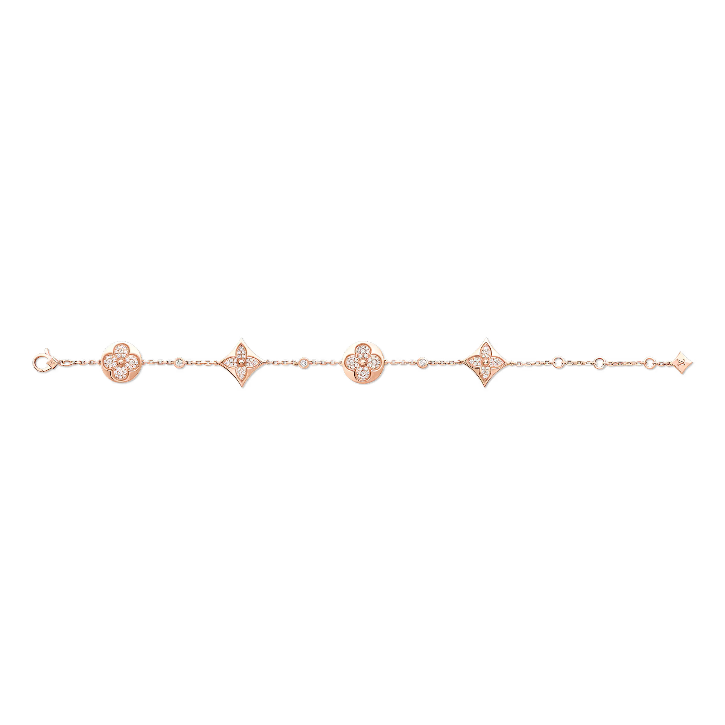 Vòng tay LV Louis Vuitton Color Blossom BB Multi-Motifs Bracelet Pink Gold And Diamonds Q95650 2