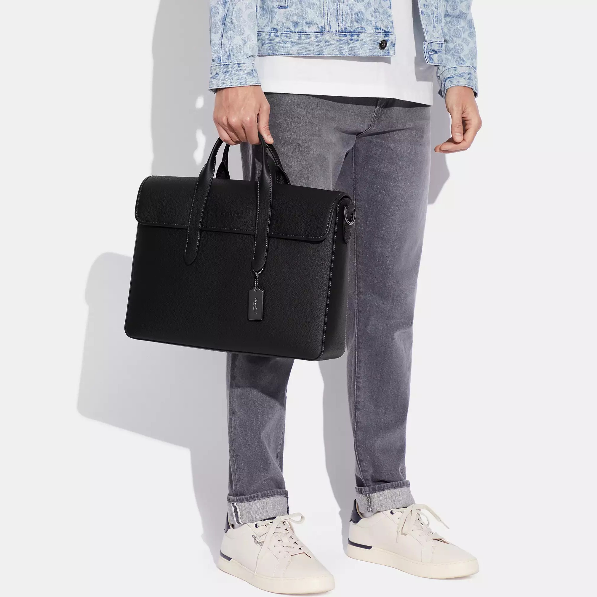 Cặp công sở Nam Coach Sullivan Portfolio Brief Gunmetal Black C9875 4