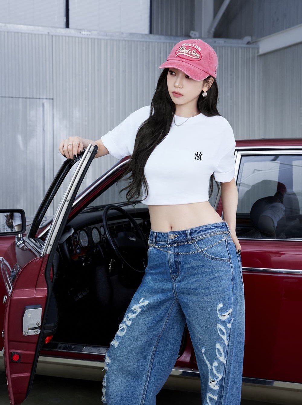 Nón MLB Varsity Vintage Culsive Stitch Unstructured Ball Cap Boston Red Sox Red 3ACPV165N-43RDD 7