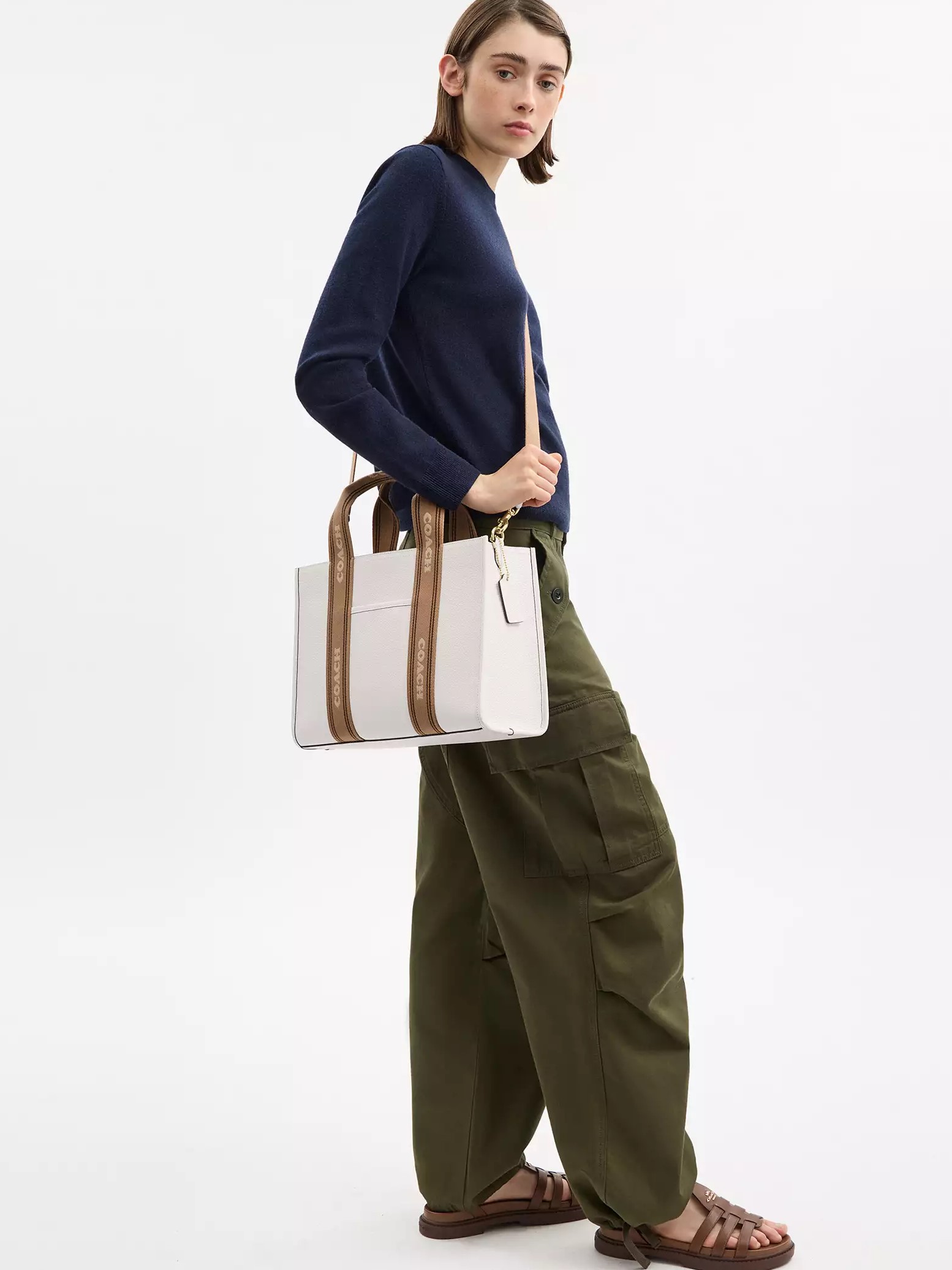 Túi Coach Smith Tote Bag Chalk Multi CBM10 3