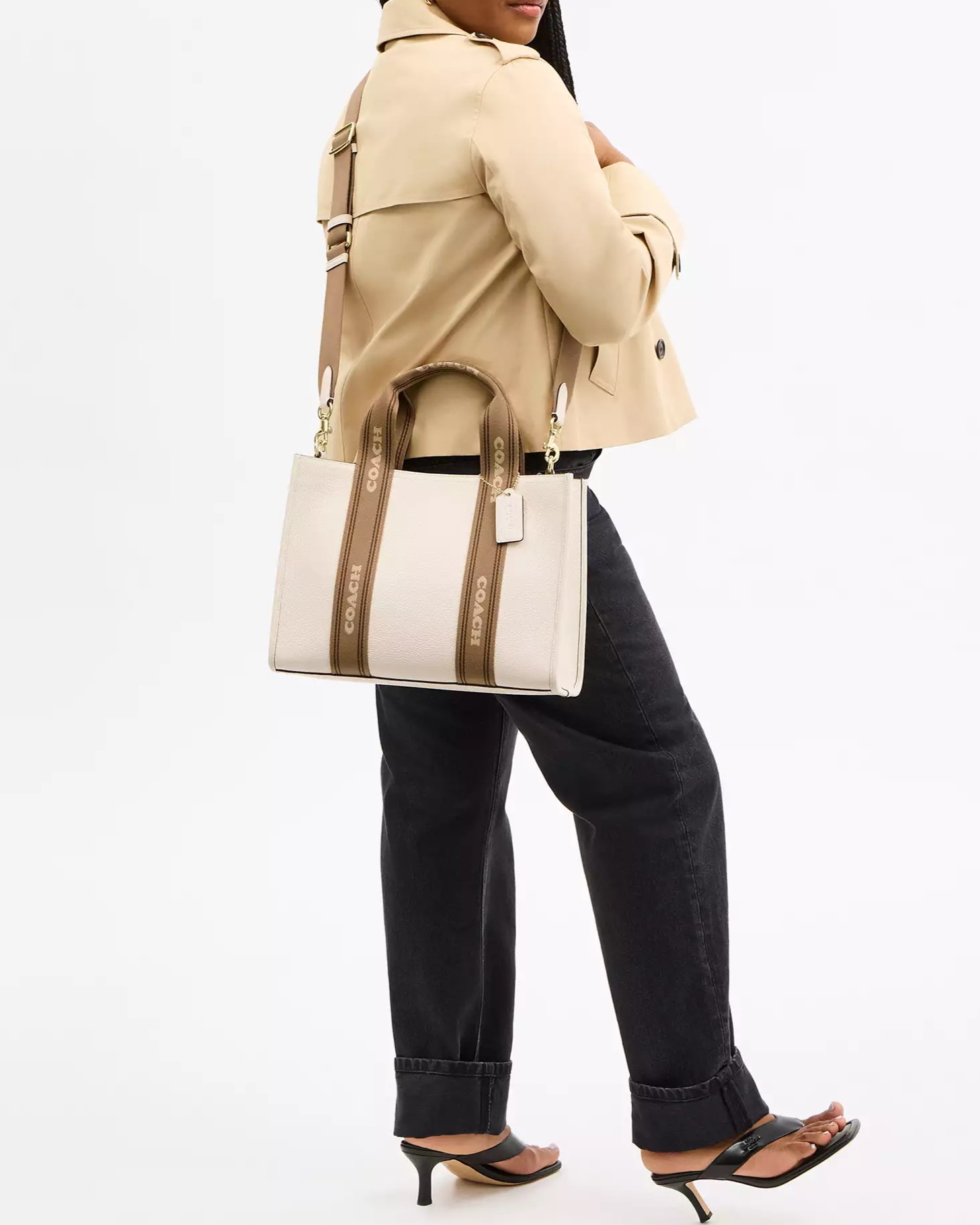 Túi Coach Smith Tote Bag Chalk Multi CBM10 7