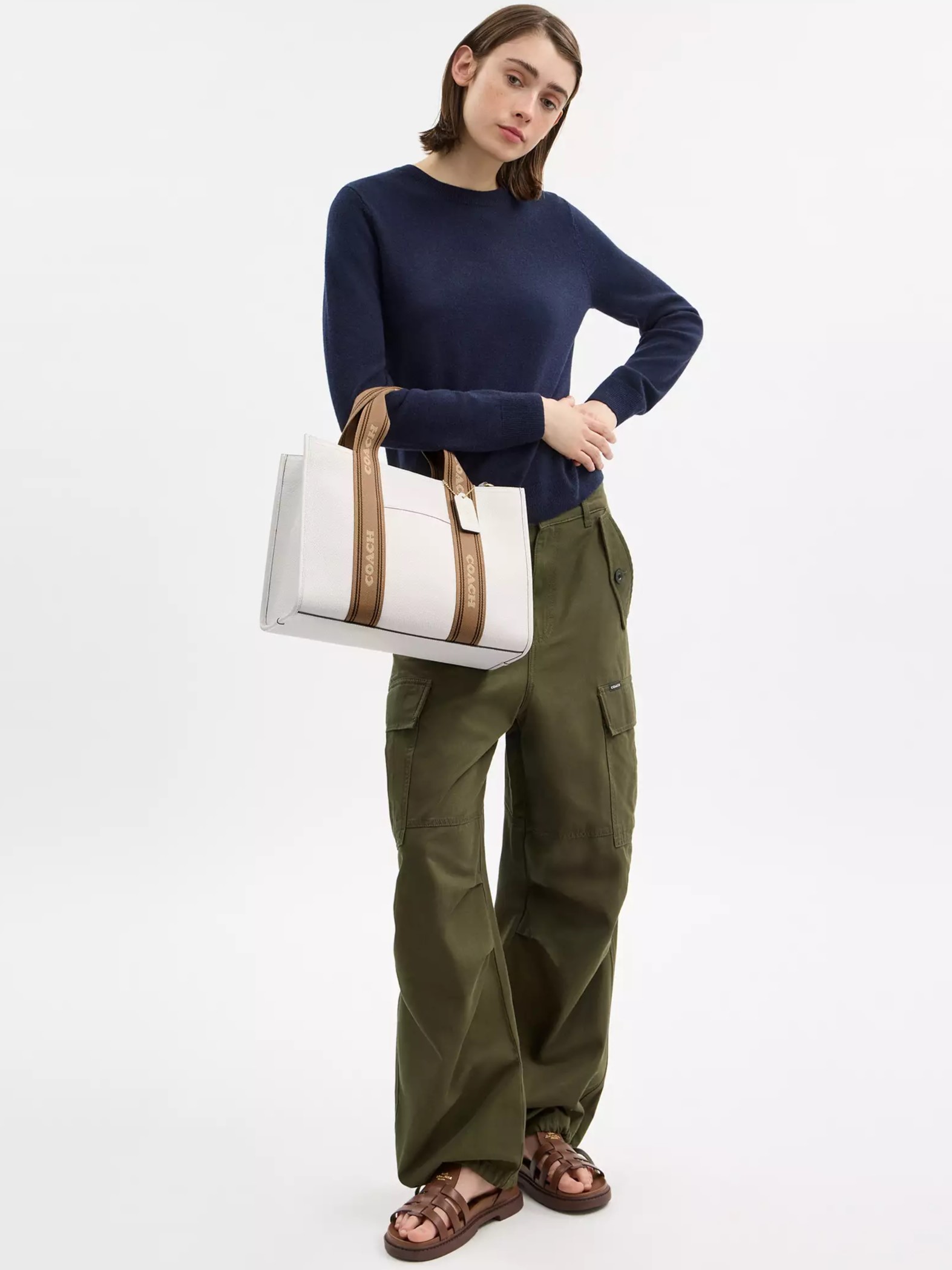 Túi Coach Smith Tote Bag Chalk Multi CBM10 9