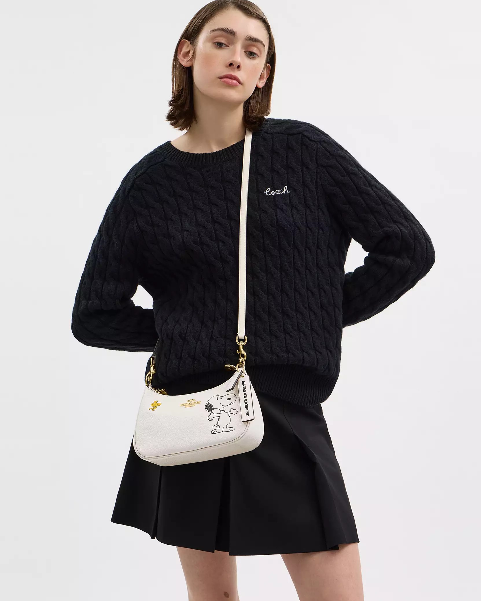 Túi Coach X Peanuts Teri Shoulder Bag With Snoopy Chalk Multi CBJ76 6