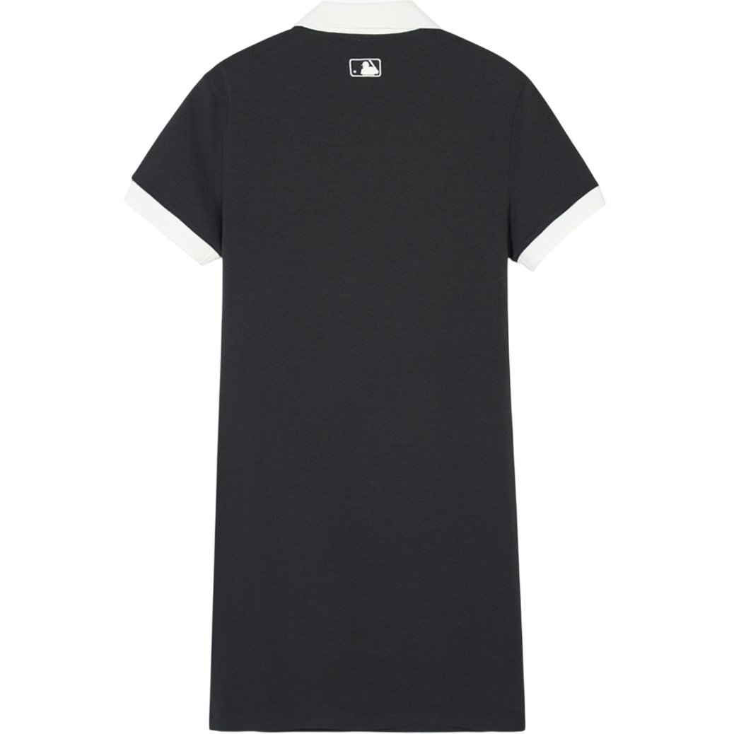 Đầm MLB cổ bẻ tay ngắn Varsity Lettering Pique Dress NY New York Yankees Black 3FOPV0143-50BKS 4