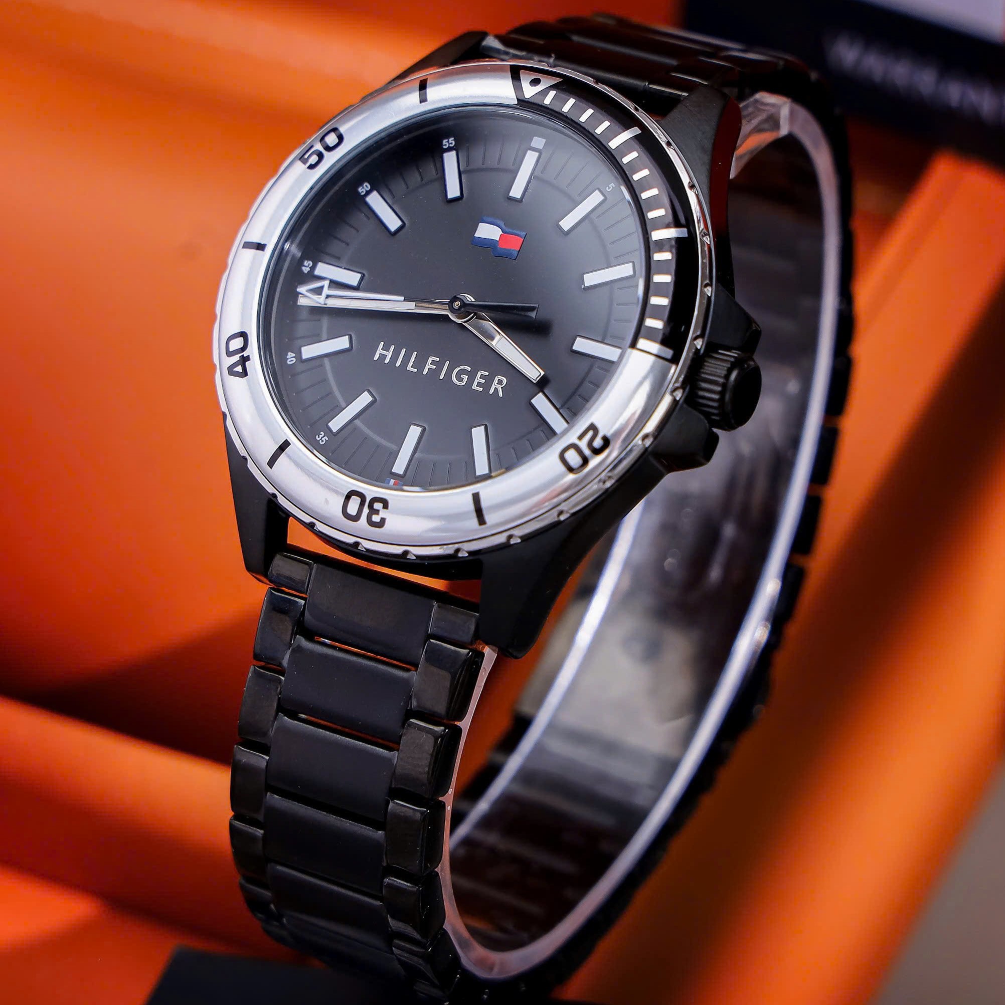 Đồng hồ nam Tommy Hilfiger Logan Mens Black Steel Watch 1792014 1