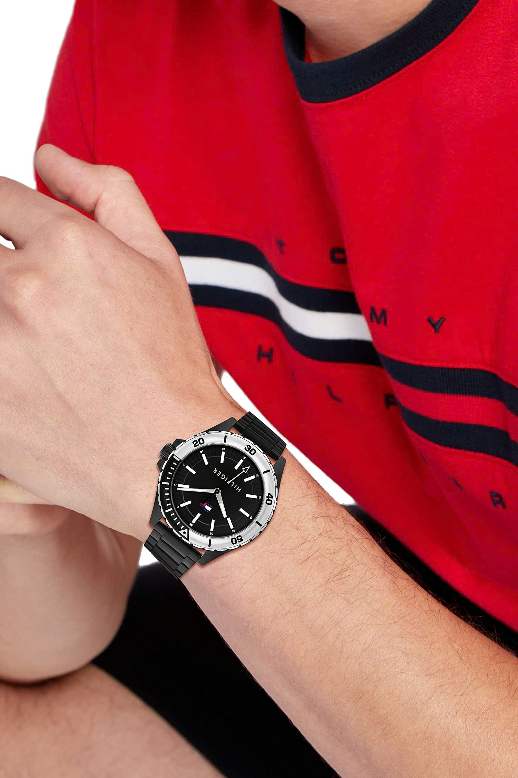 Đồng hồ nam Tommy Hilfiger Logan Mens Black Steel Watch 1792014 2